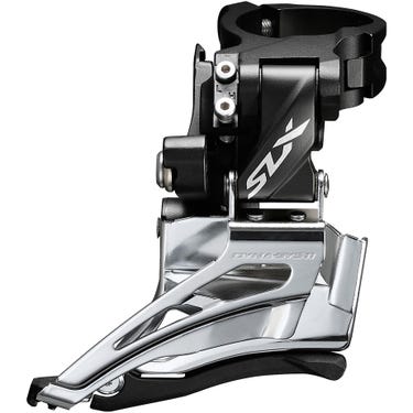 SLX M7025-H double 11-speed front derailleur, high clamp, down swing, dual-pull