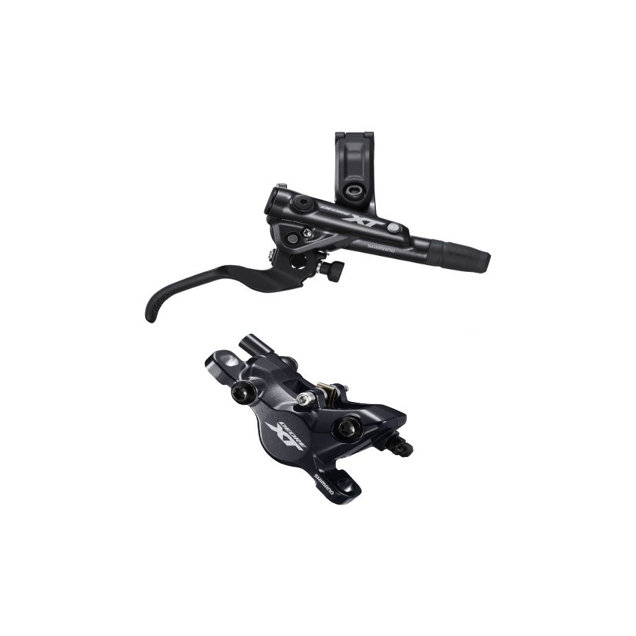 Shimano Deore XT BR-M8100/BL-M8100 XT 2 pot bled brake lever/post mount calliper I-Spec EV