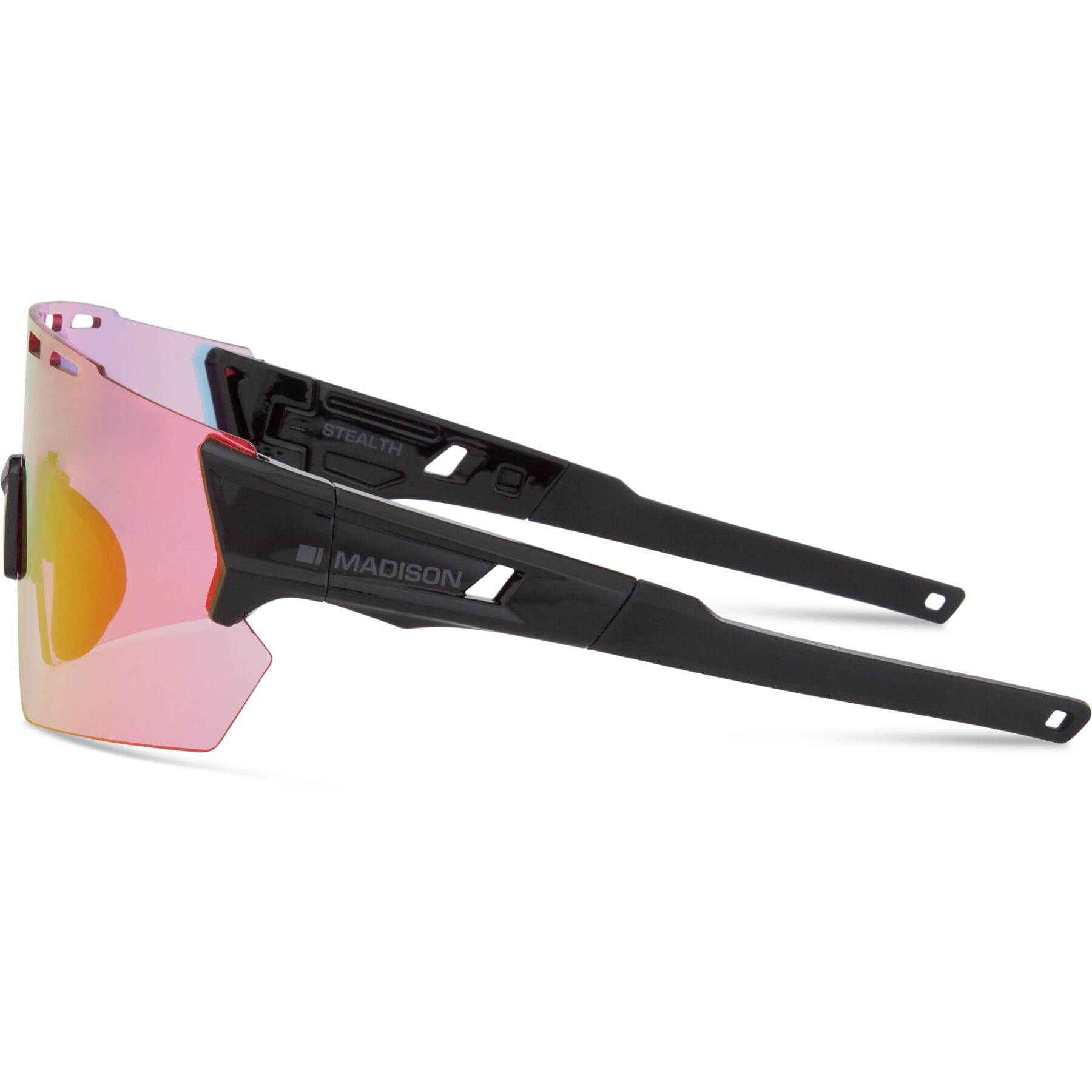 Madison Eyewear Stealth Sunglasses 3 pack gloss black pink rose mirror amb clr lens Accessories Sunglasses Lenses Freewheel
