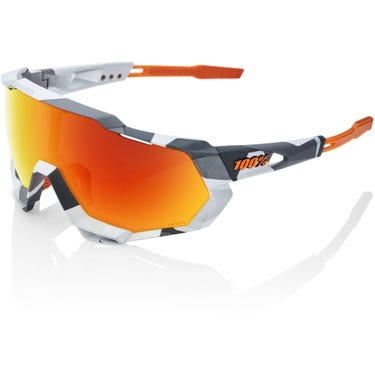 Glasses Speedtrap - Soft Tact Grey Camo - HiPER Red Multilayer Mirror Lens