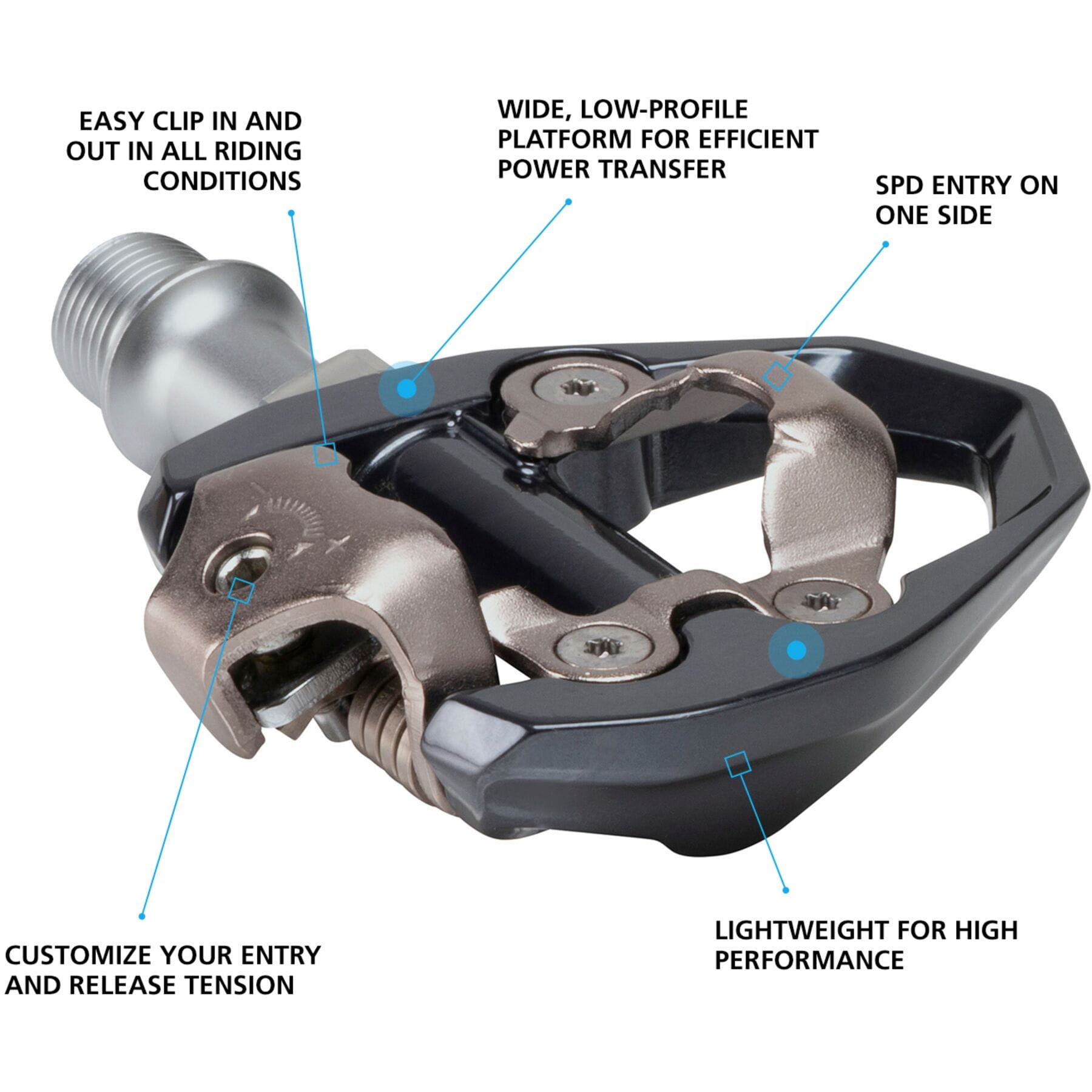 Shimano PD ES600 SPD pedals Pedals Freewheel