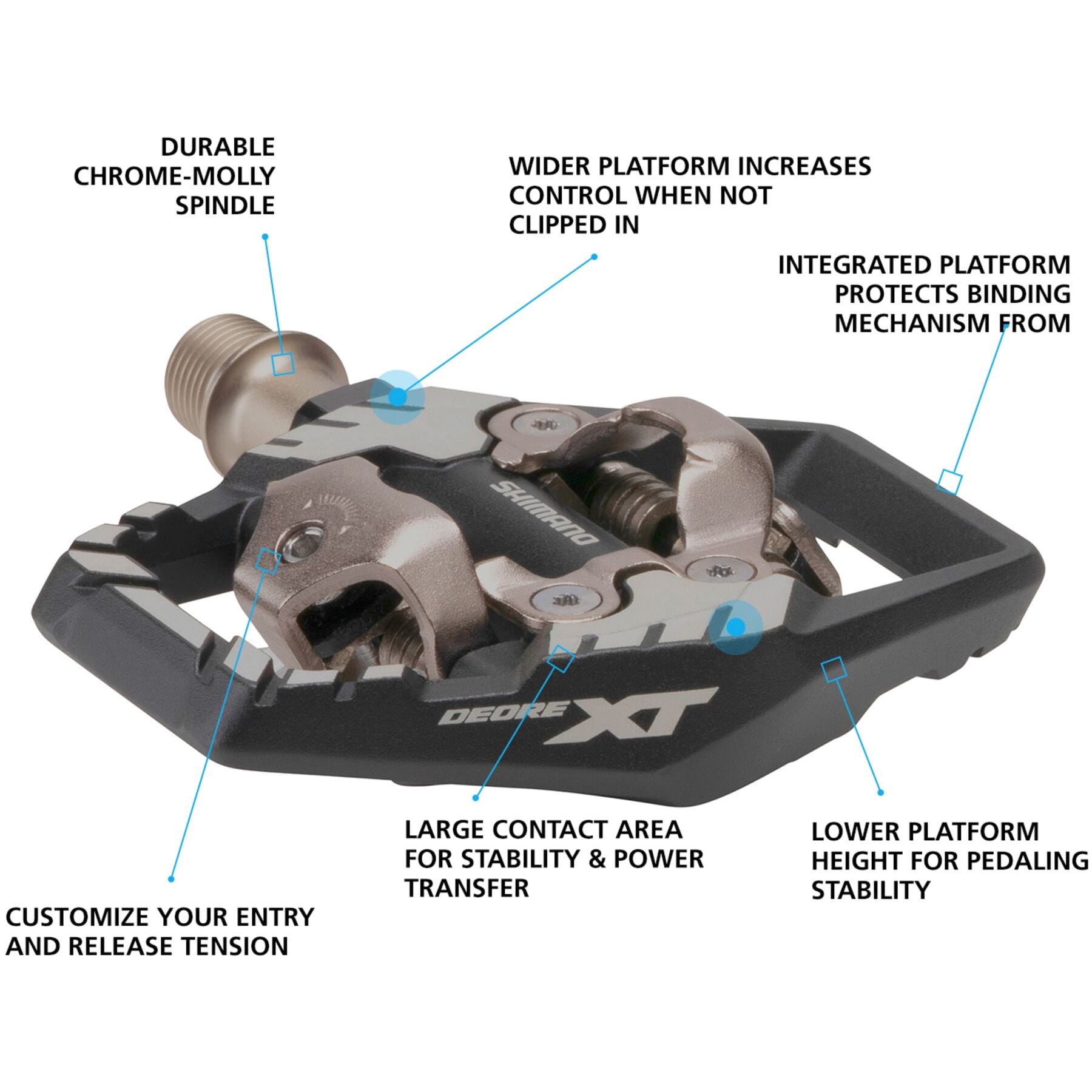 Shimano Deore XT PD M8120 Deore XT trail wide SPD pedal Pedals Freewheel