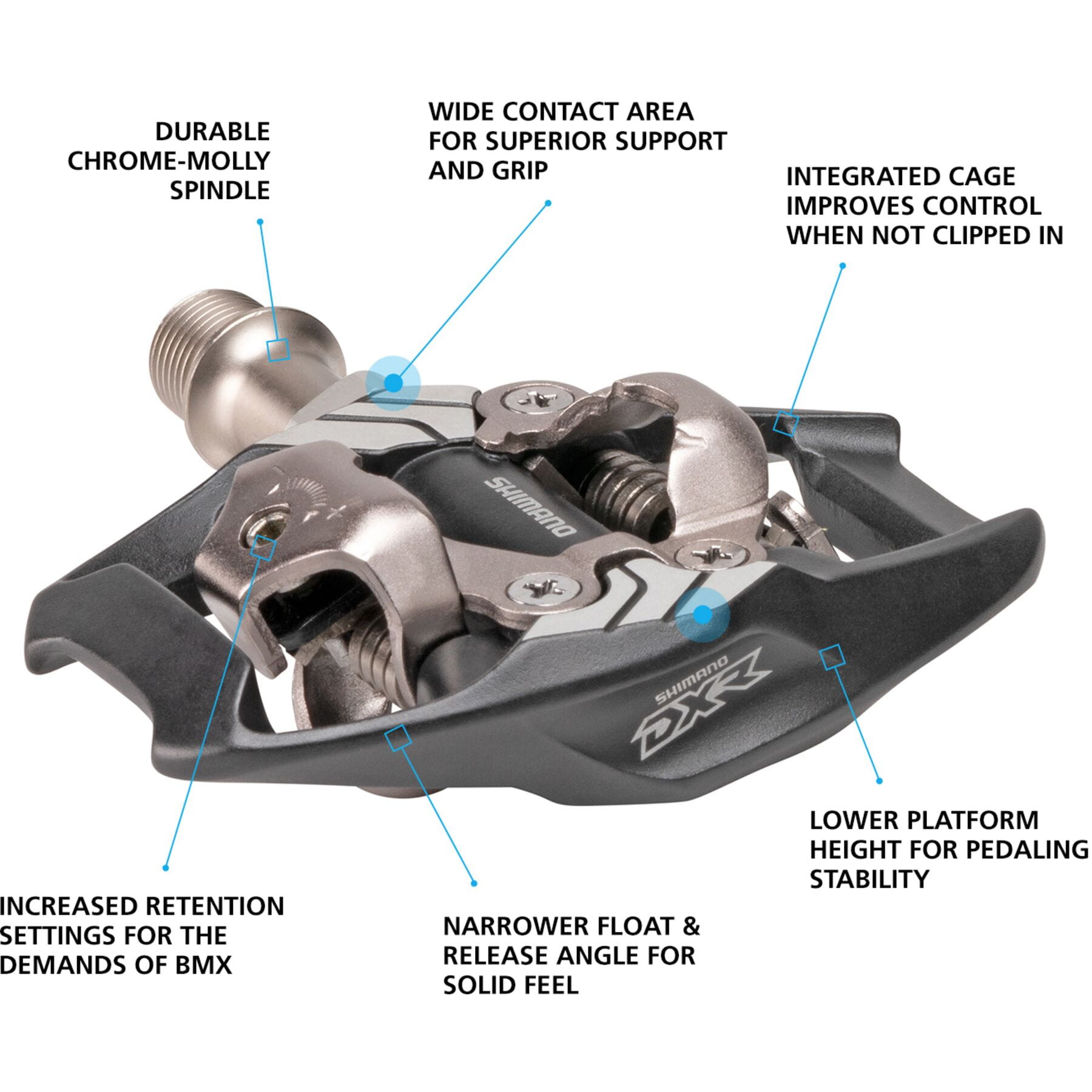 Shimano DXR PD MX70 DXR SPD pedals Pedals Freewheel