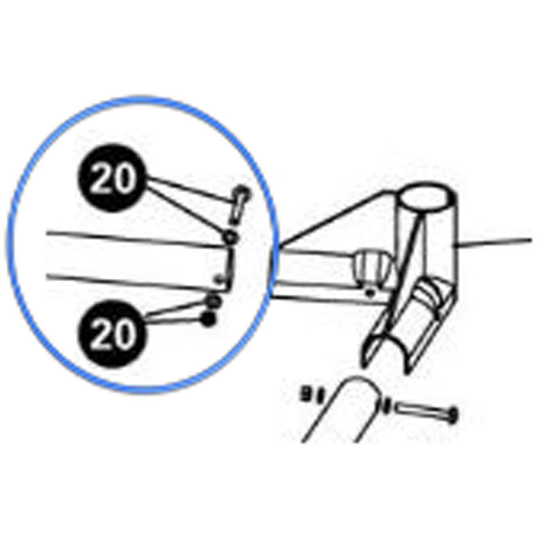 Park Tool 1782-2 - Leg bolt with washers and nut for PCS-9 & 10