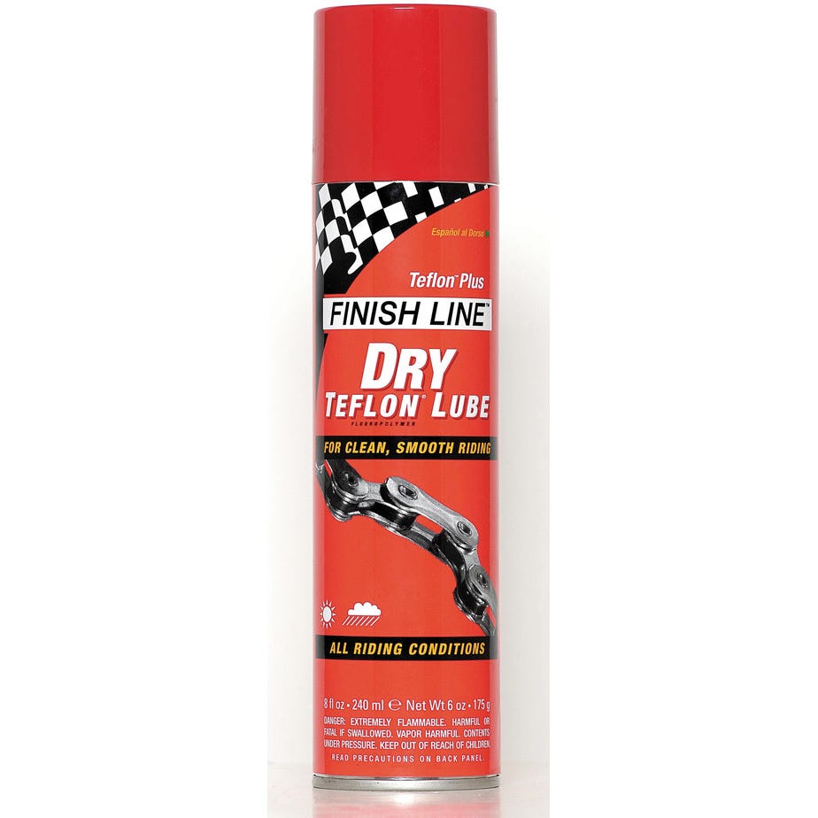 Finish Line Dry Chain Lube (Teflon Plus) Aerosol - 8 oz / 240 ml