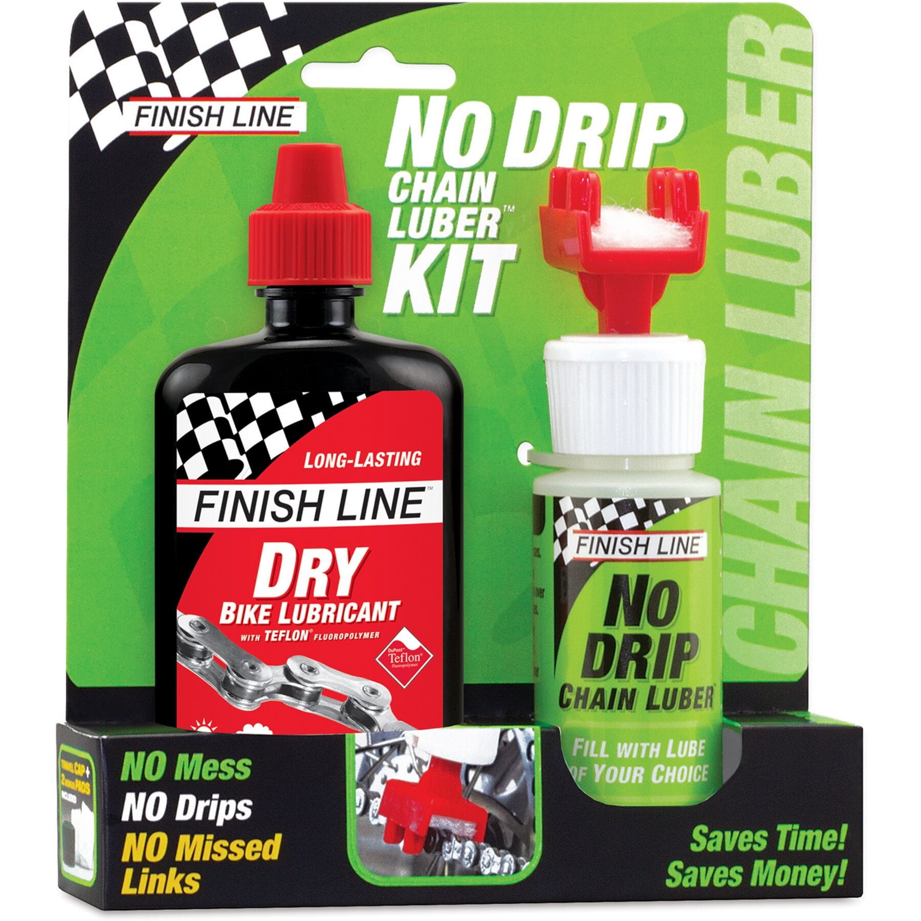 Finish Line No Drip Chain Lube Kit  - Dry Lube / No Drip Chain Luber