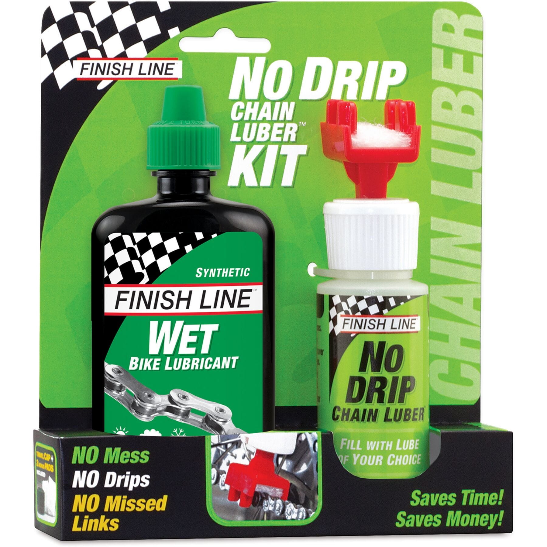 Finish Line No Drip Chain Lube Kit  - Wet Lube / No Drip Chain Luber