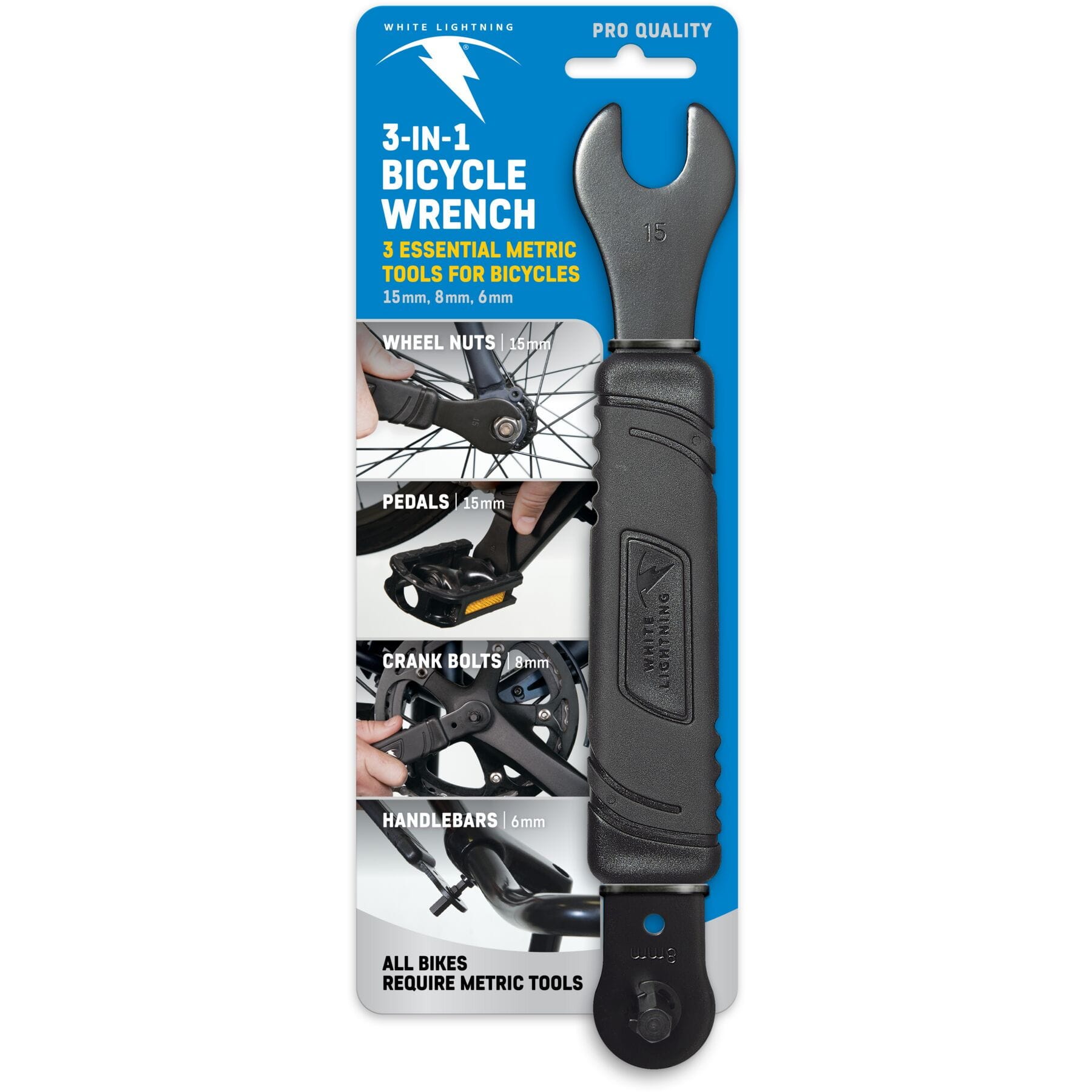 White Lightning 3 in 1 Bike Wrench - Each