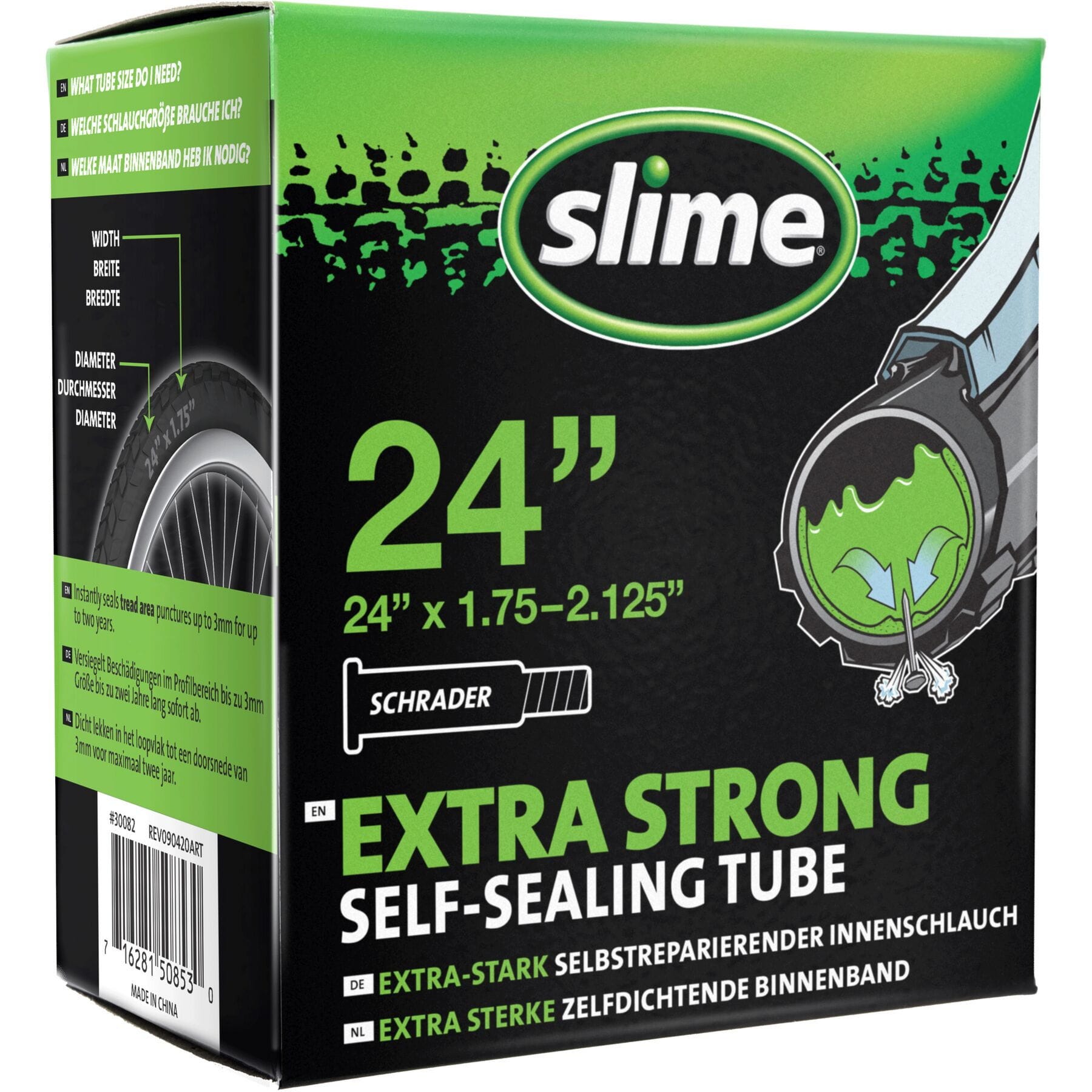 Slime Smart Tube - 24 x 1.75-2.125" - Schrader Valve
