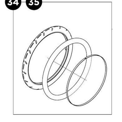 Tyre and tube LH assembly 20 inch, 17-X