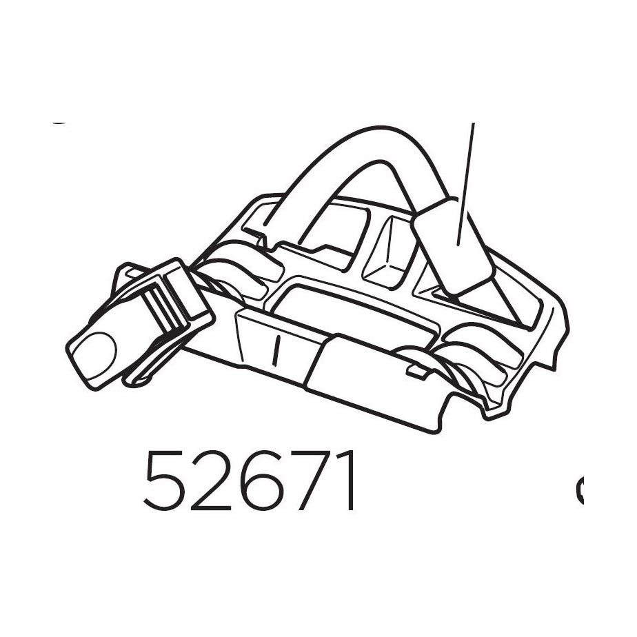 Thule 52671 598 Wheel holder and strap rear