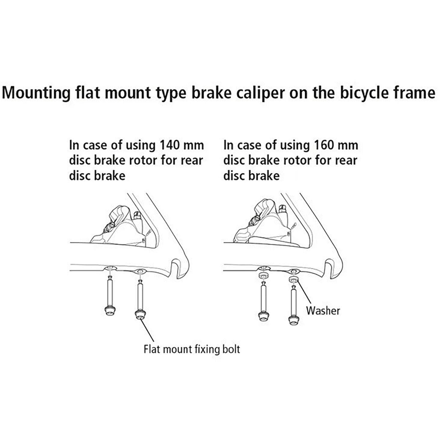 Shimano Spares Flat mount calliper to flat mount frame fixing boltious lengths