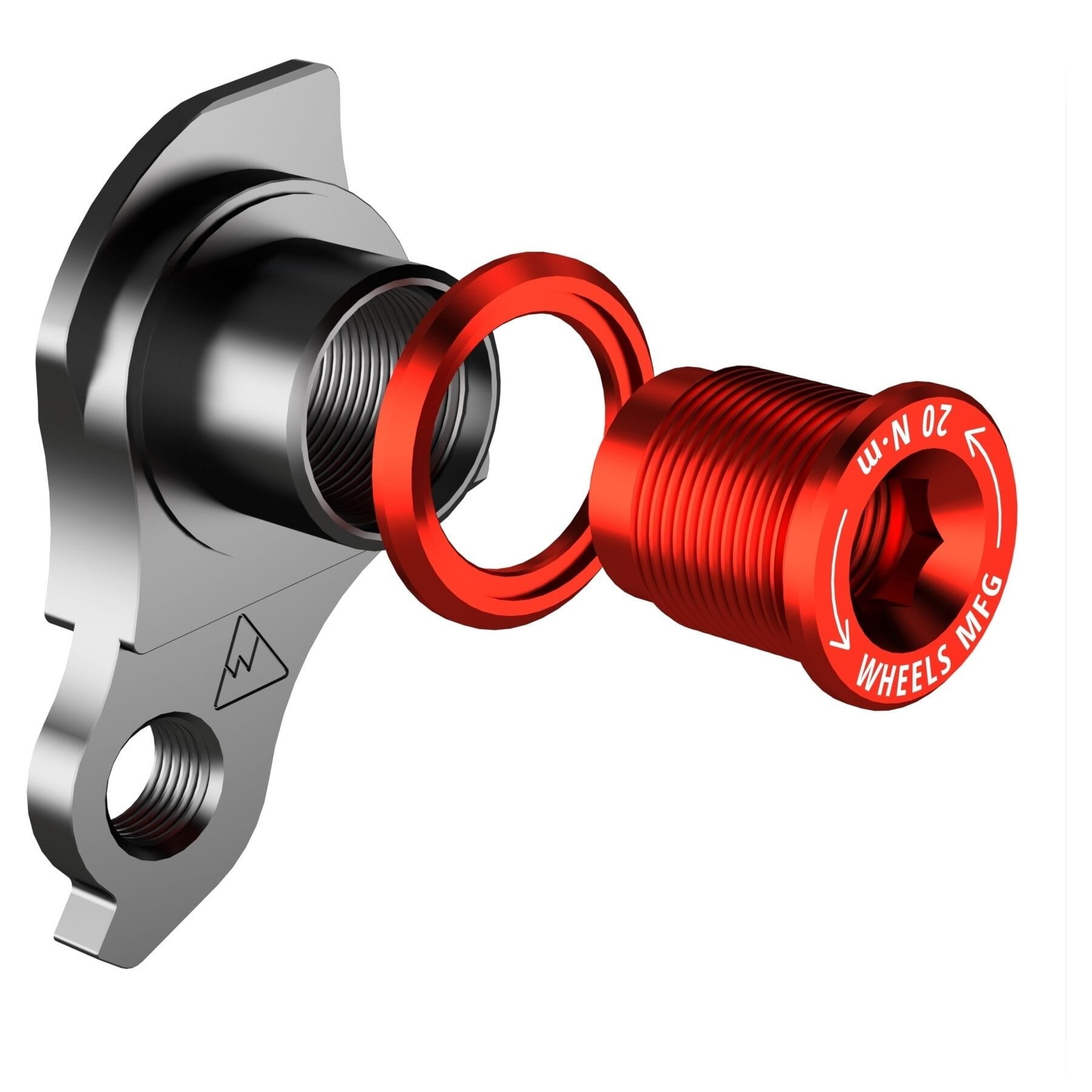 Wheels Manufacturing Replaceable Derailleur Hanger / Dropout 404-1 - Red Bolt - UDH