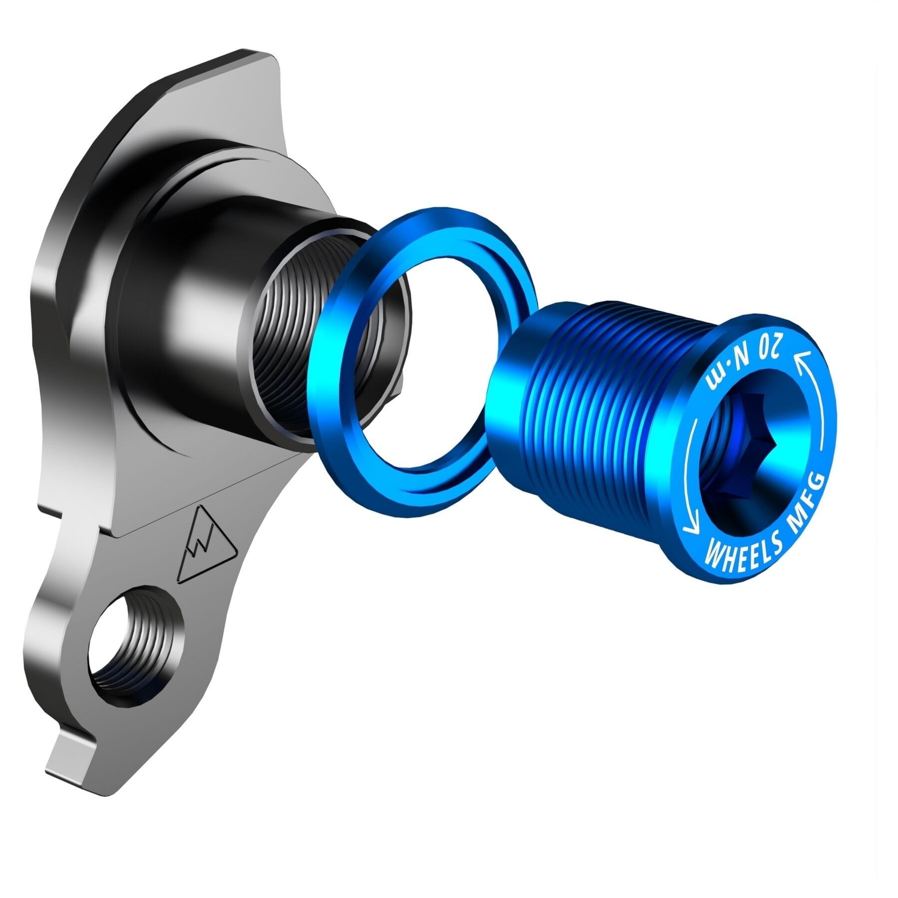 Wheels Manufacturing Replaceable Derailleur Hanger / Dropout 404-5 - Teal Bolt - UDH