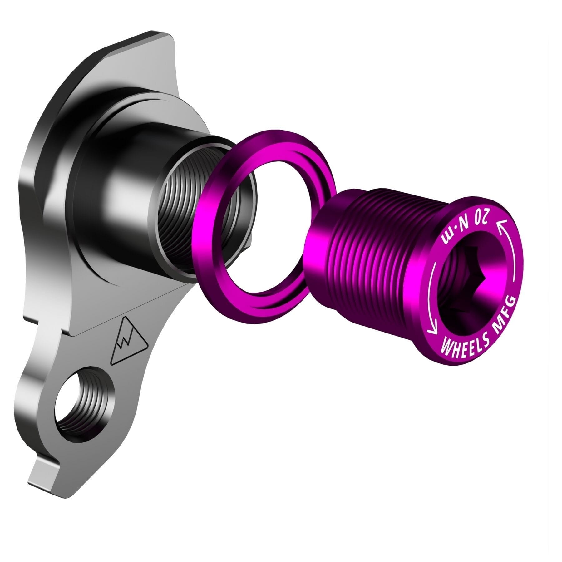 Wheels Manufacturing Replaceable Derailleur Hanger / Dropout 404-7 - Purple Bolt - UDH