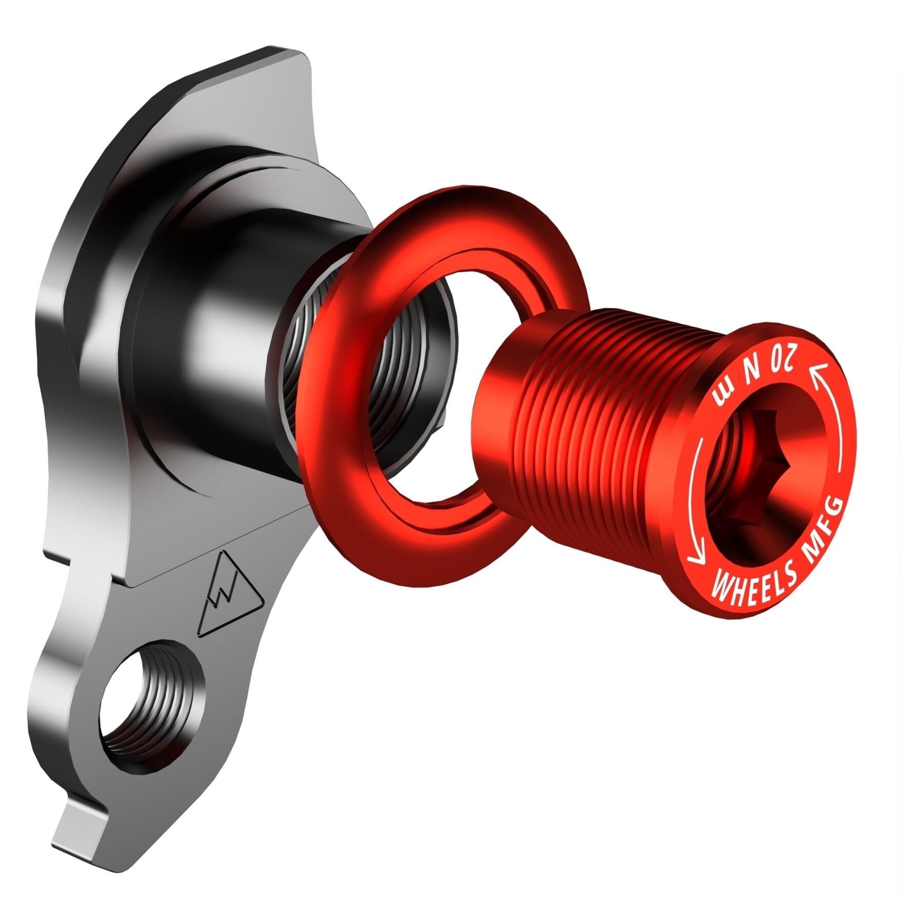 Wheels Manufacturing Replaceable Derailleur Hanger / Dropout 487-1 - Red Bolt - UDH