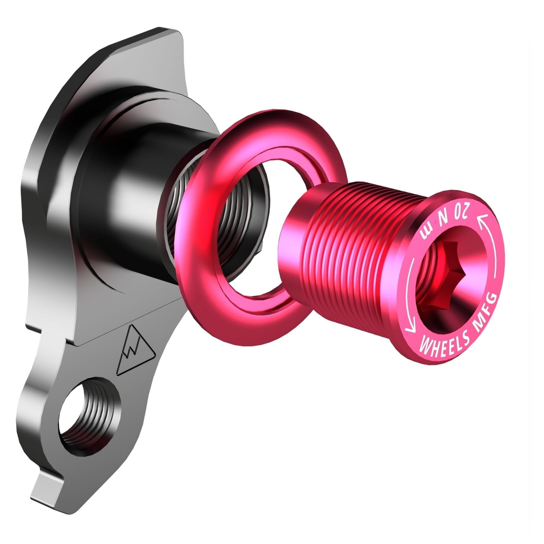 Wheels Manufacturing Replaceable Derailleur Hanger / Dropout 487-4 - Pink Bolt - UDH