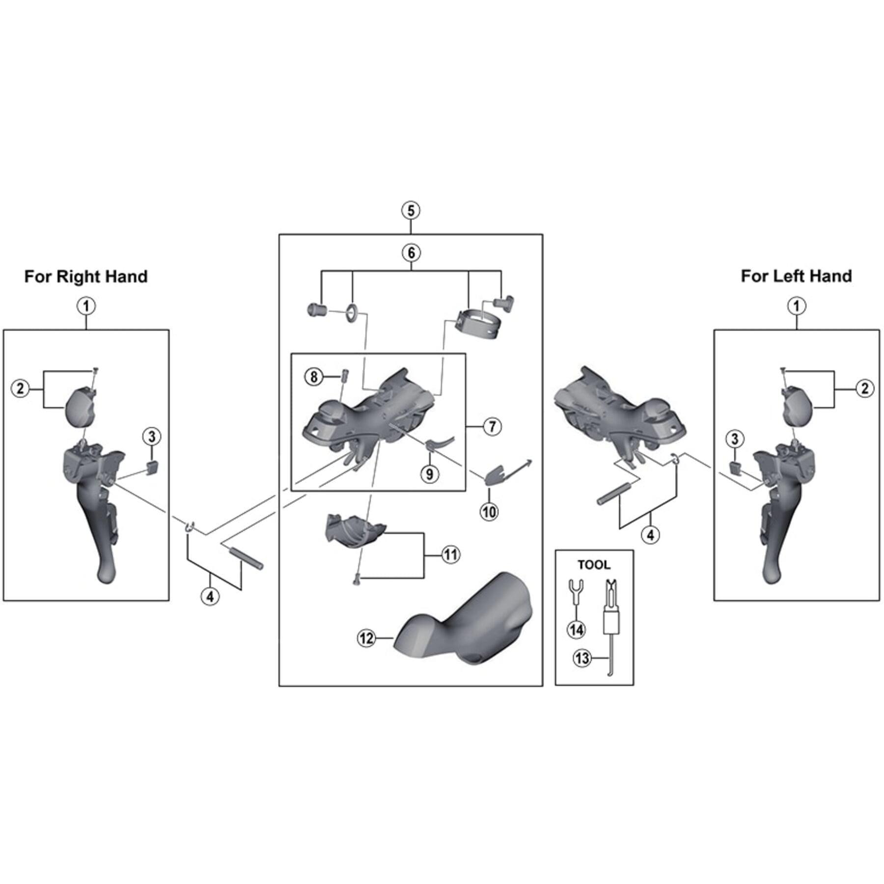 Shimano Spares ST-4700 Right hand bracket assembly