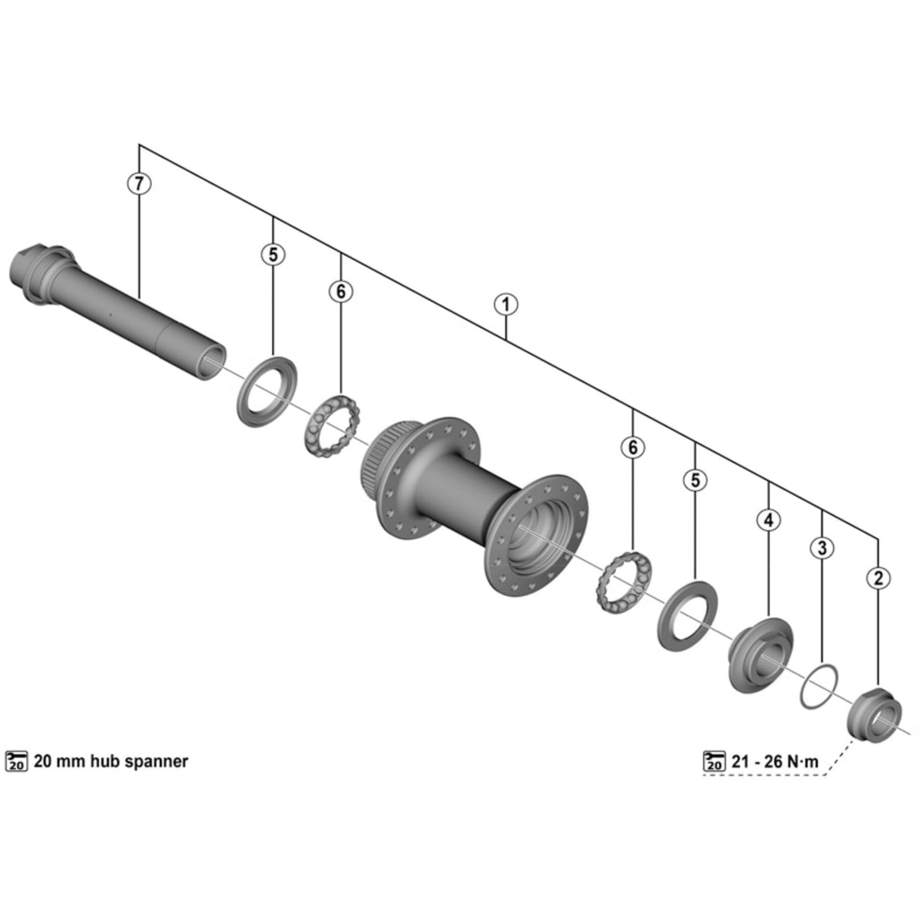 Shimano Spares WH-RS170-CL-F12 ball retainer 5/32 x 15 mm