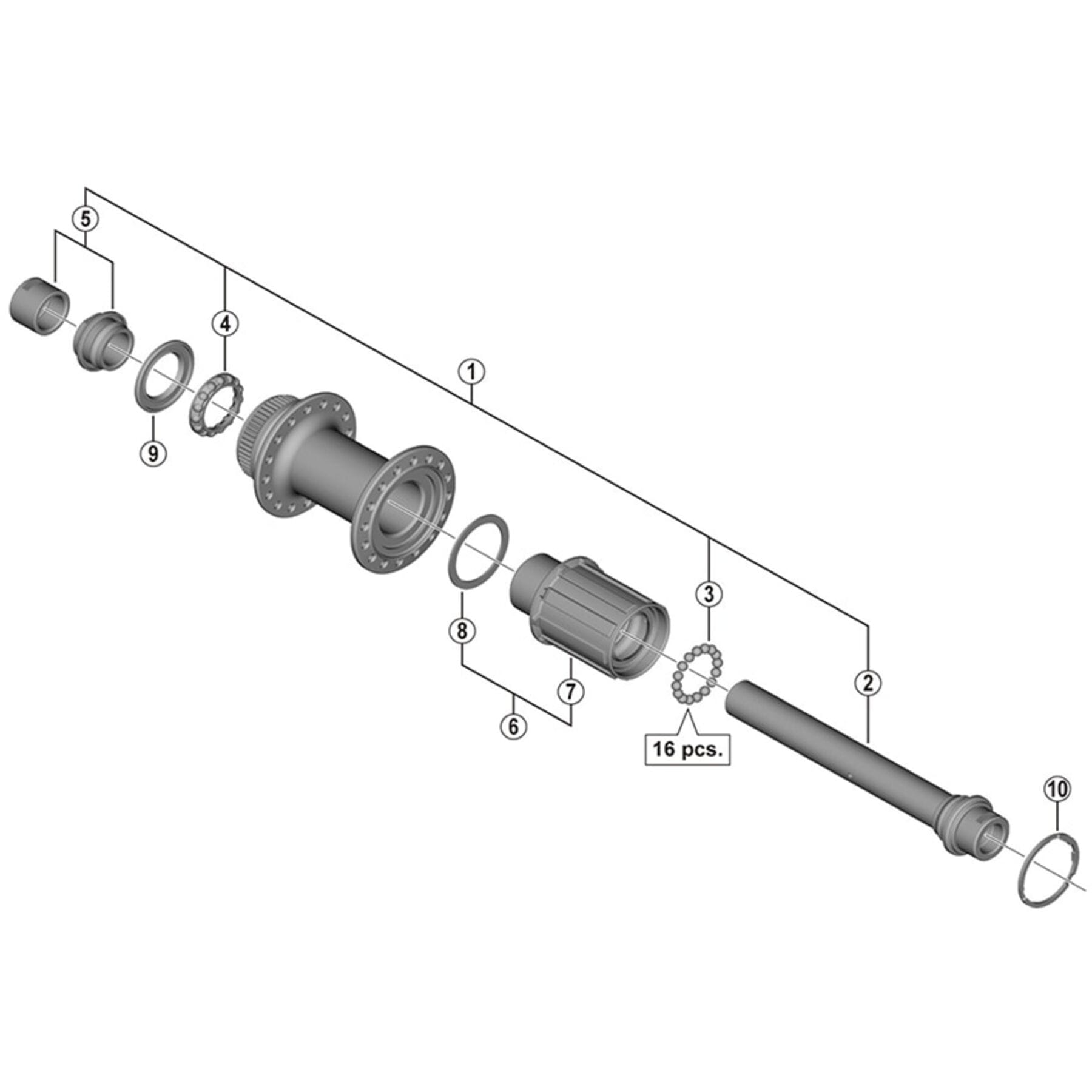 Shimano Spares WH-RS170-CL-R12 complete freewheel body