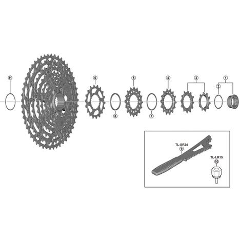 Shimano Spares CS-M8100 sprocket wheel 16T C