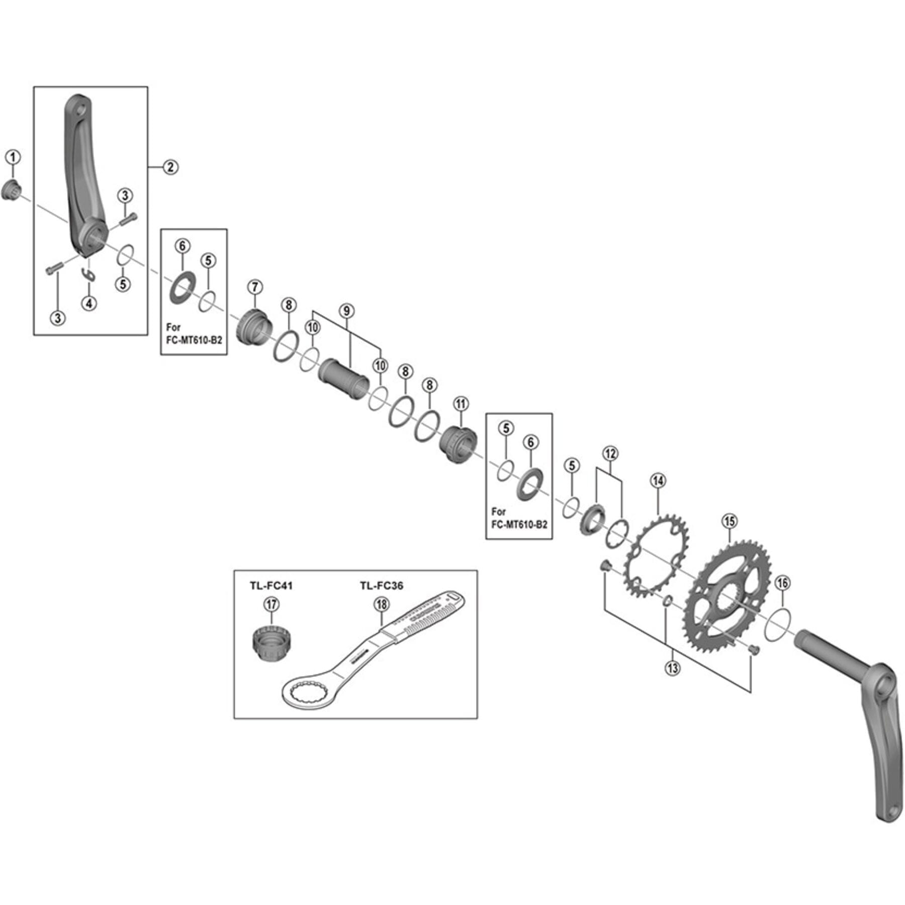 Shimano Non-Series MTB FC-MT610 chainring