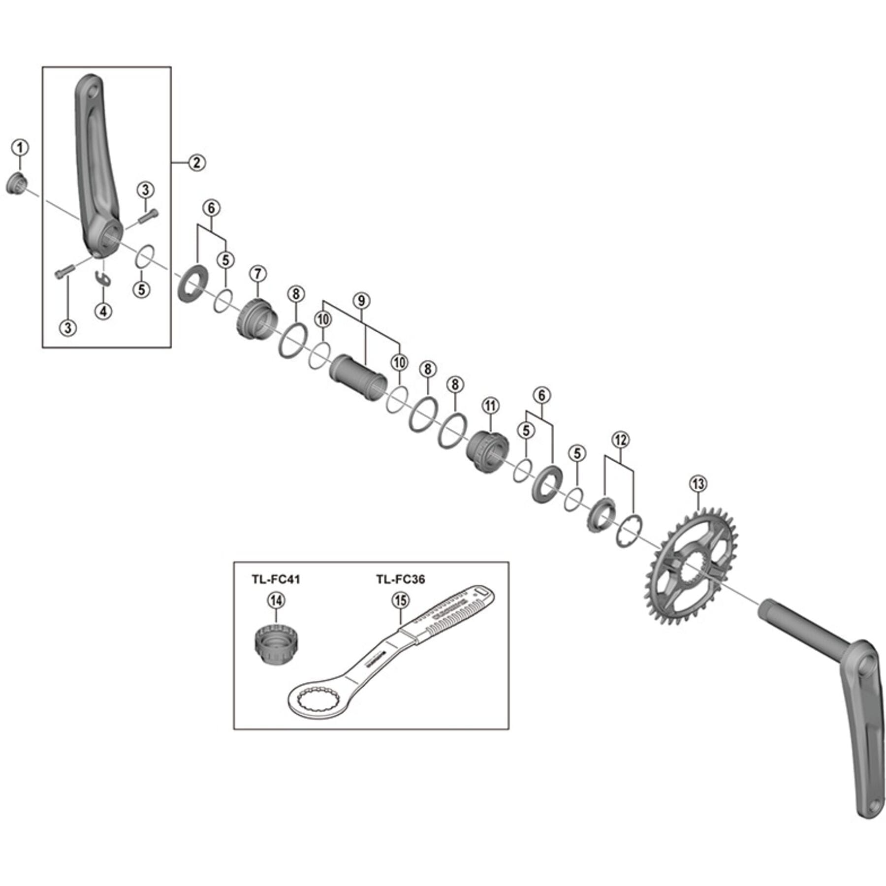 Shimano Spares FC-M6130 spacer and ring