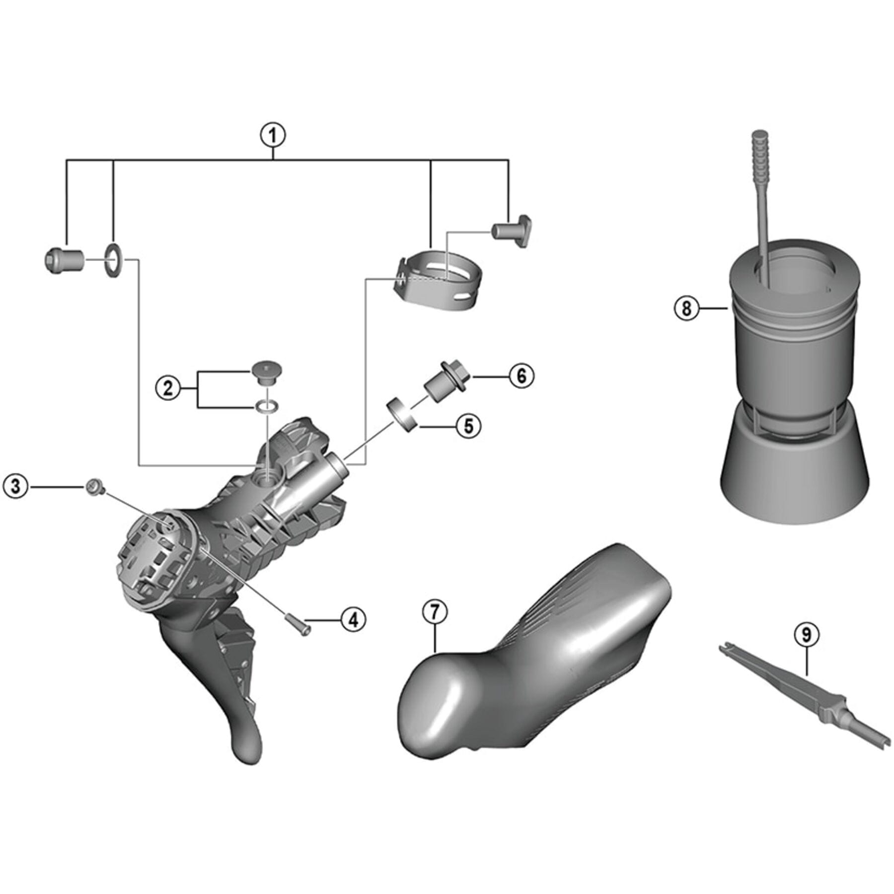 Shimano Spares ST-R9270 Battery case screw