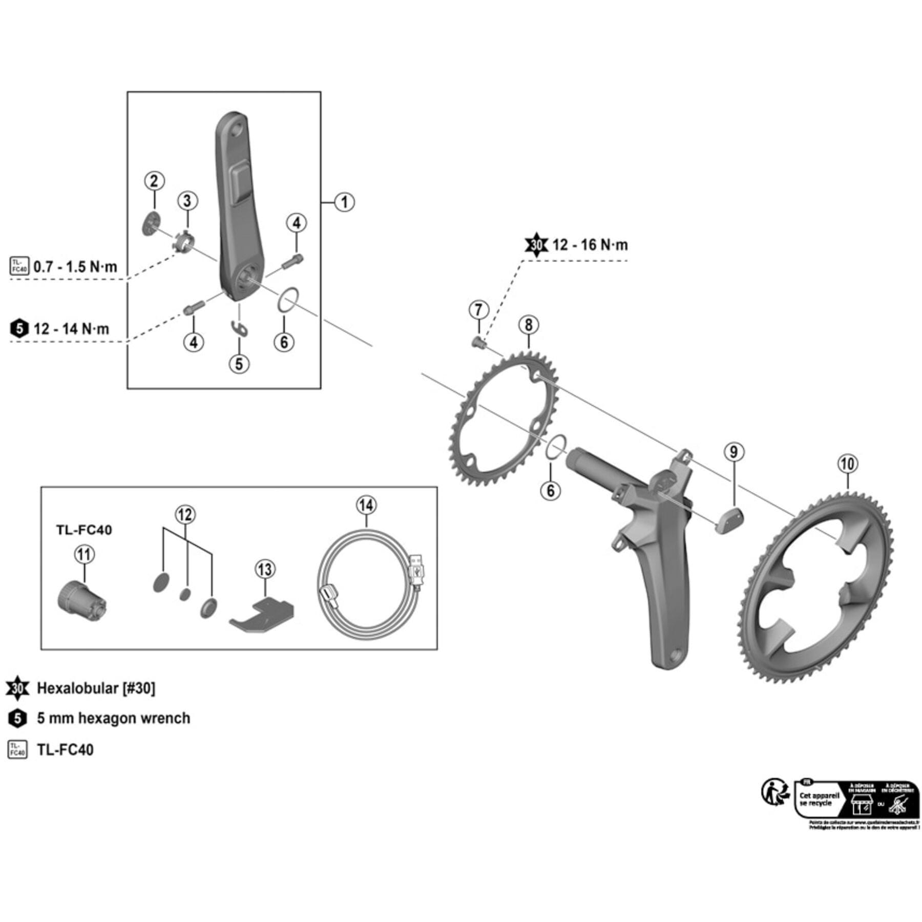 Shimano Spares FC-R9200 R ring crank spider side