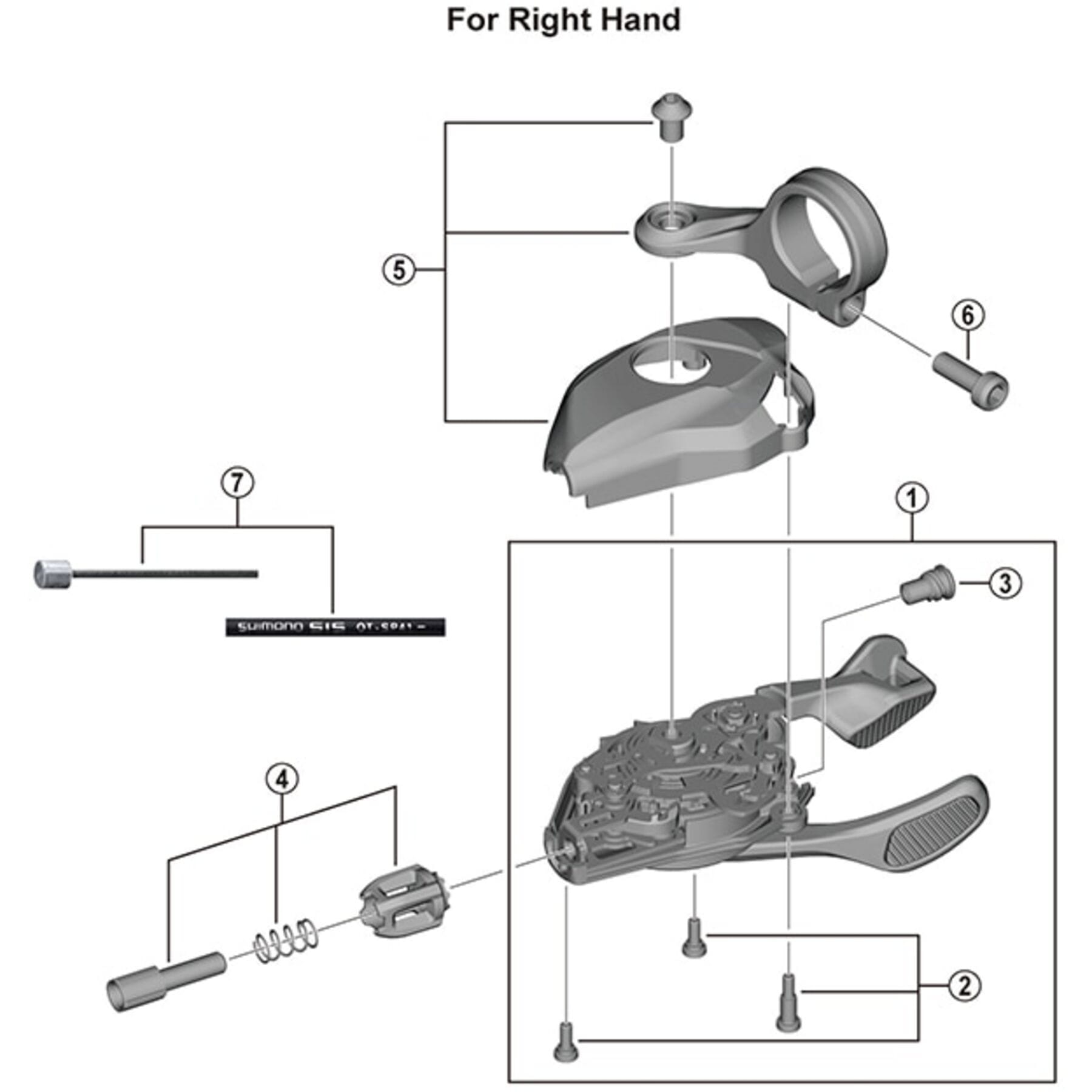 Shimano Spares SL-M8130-R11 right hand shifting lever unit