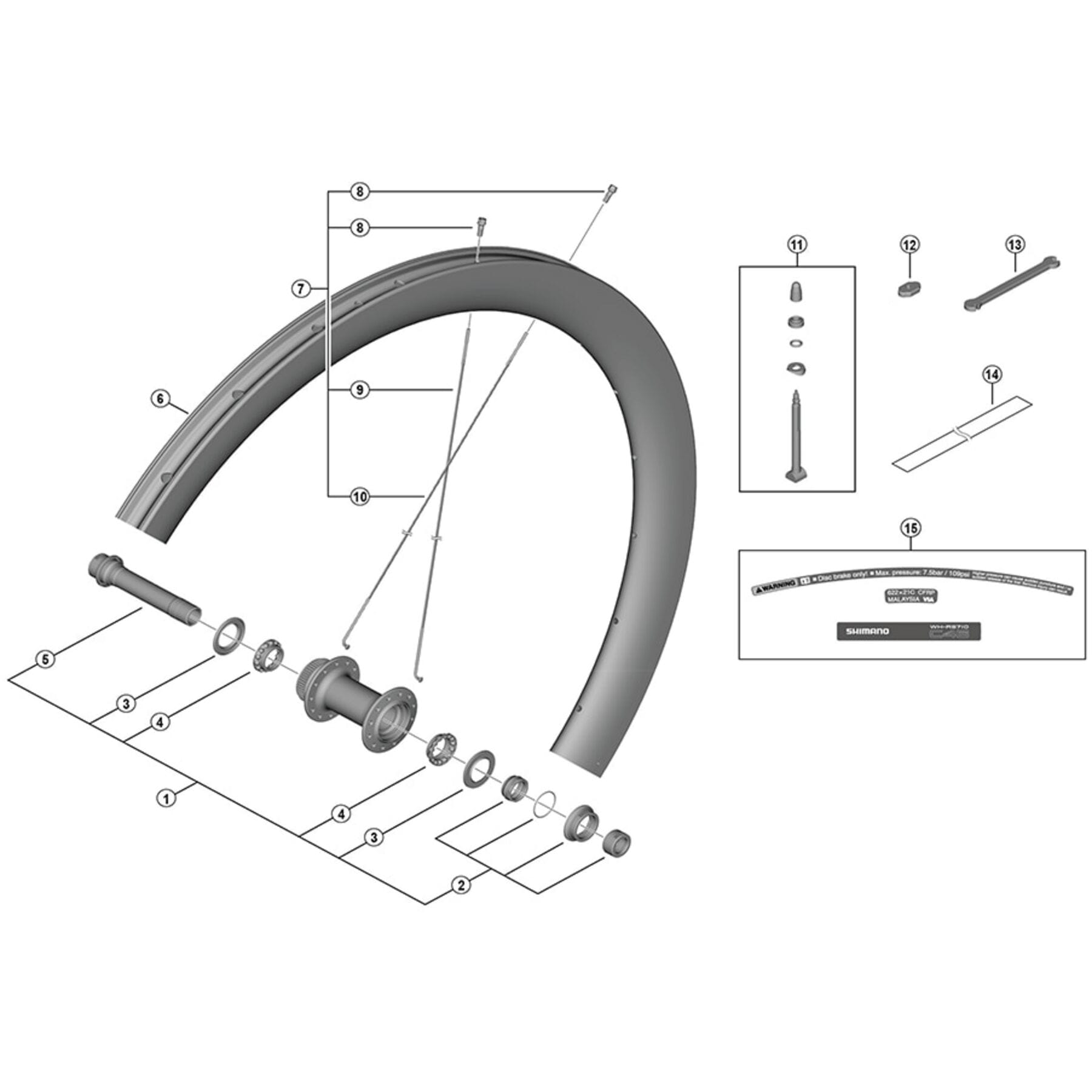 Shimano Spares WH-RS710-C32-TL-F ball retainer