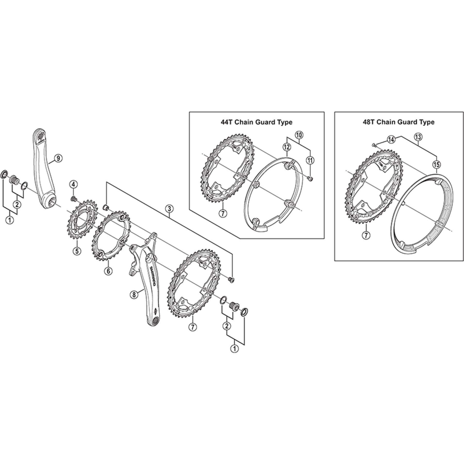 Shimano Spares FC-M552 double gear fixing bolt