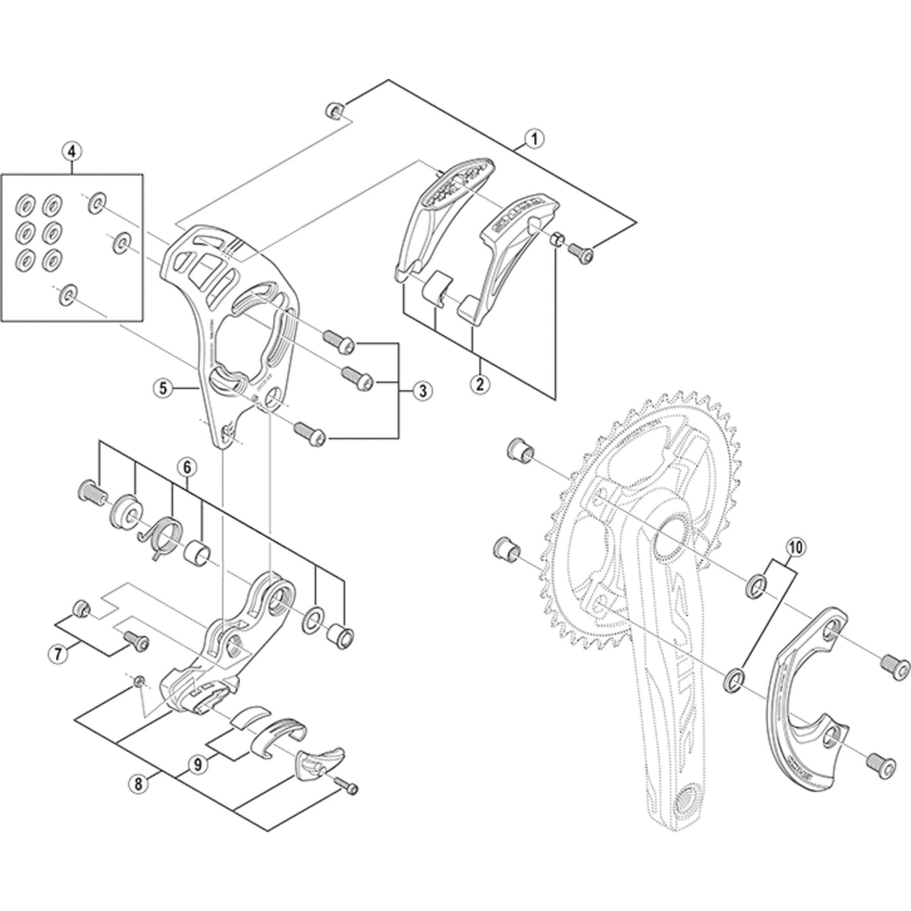 Shimano Spares SM-CD50 Upper guide fixing bolt and nut