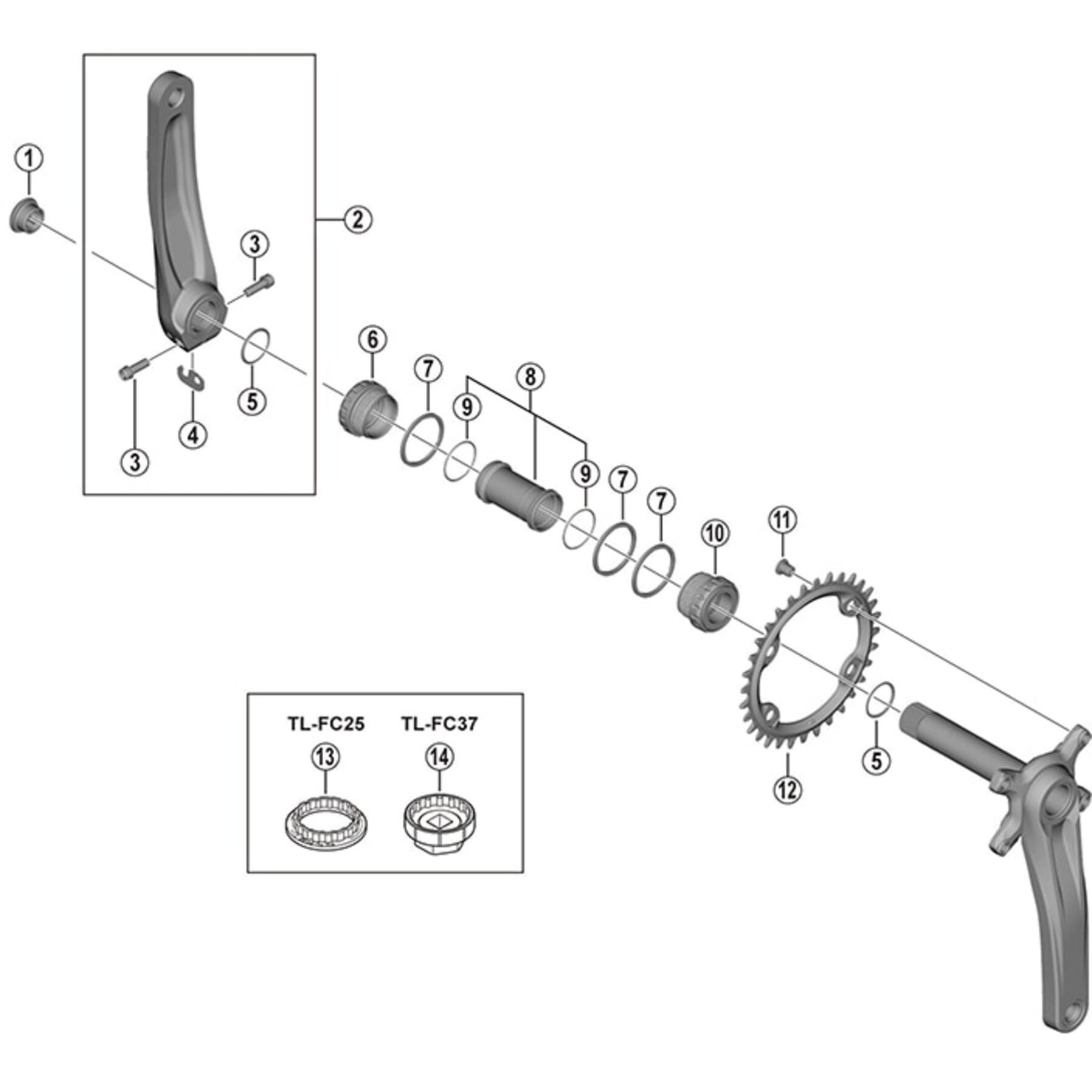 Shimano Spares FC-MT600-2 gear fixing bolt