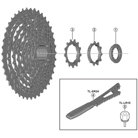 Shimano Spares CS-HG81-10 sprocket wheel 11T built in spacer type