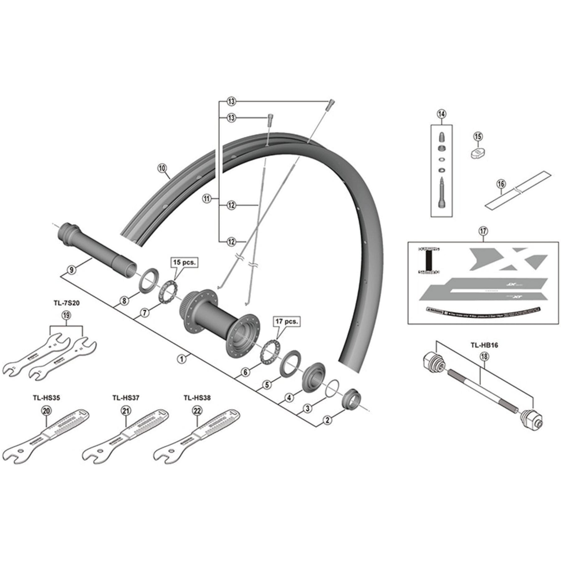 Shimano Spares HB-M618 right hand cone with dust cap