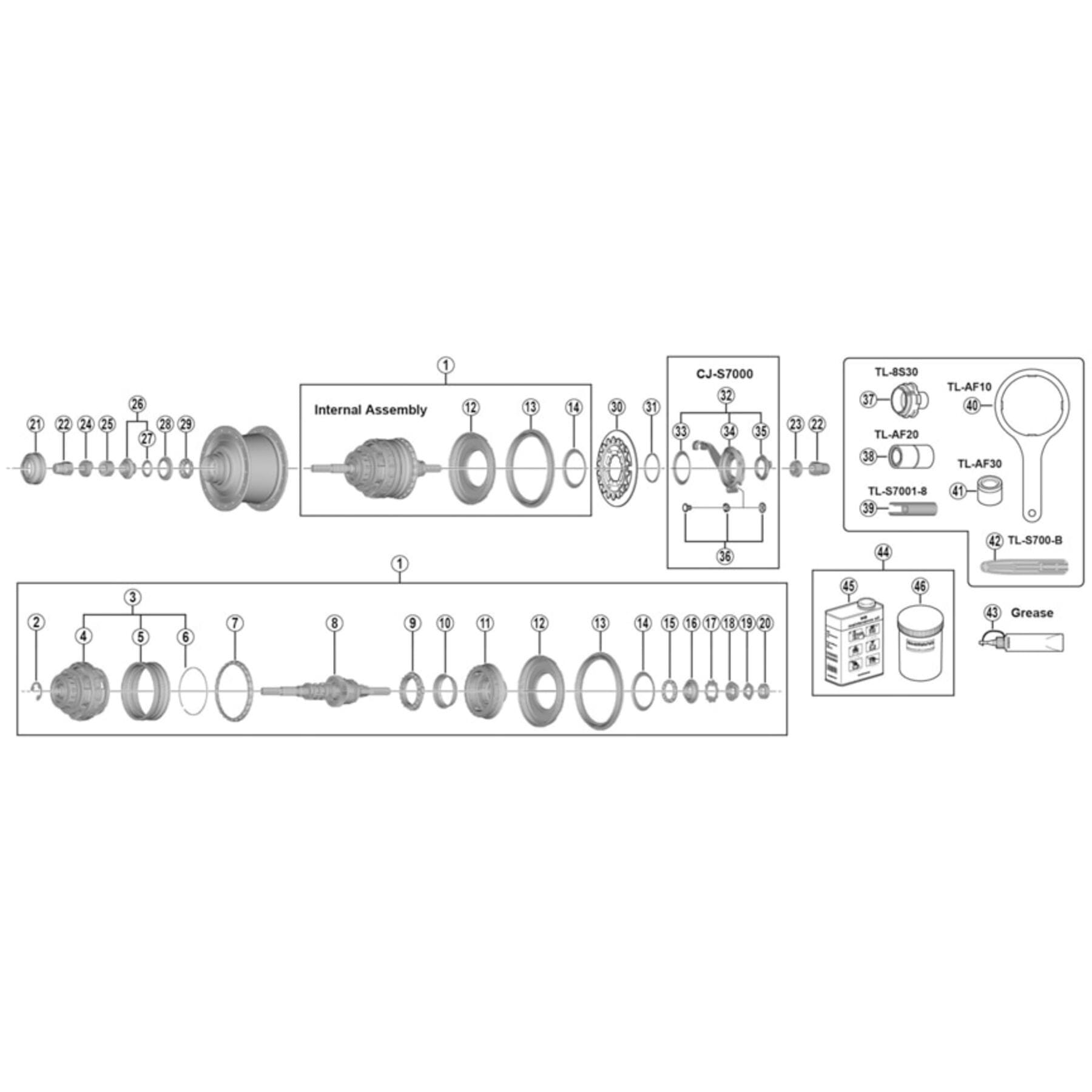 Shimano Spares SG-S7000-8 driver plate