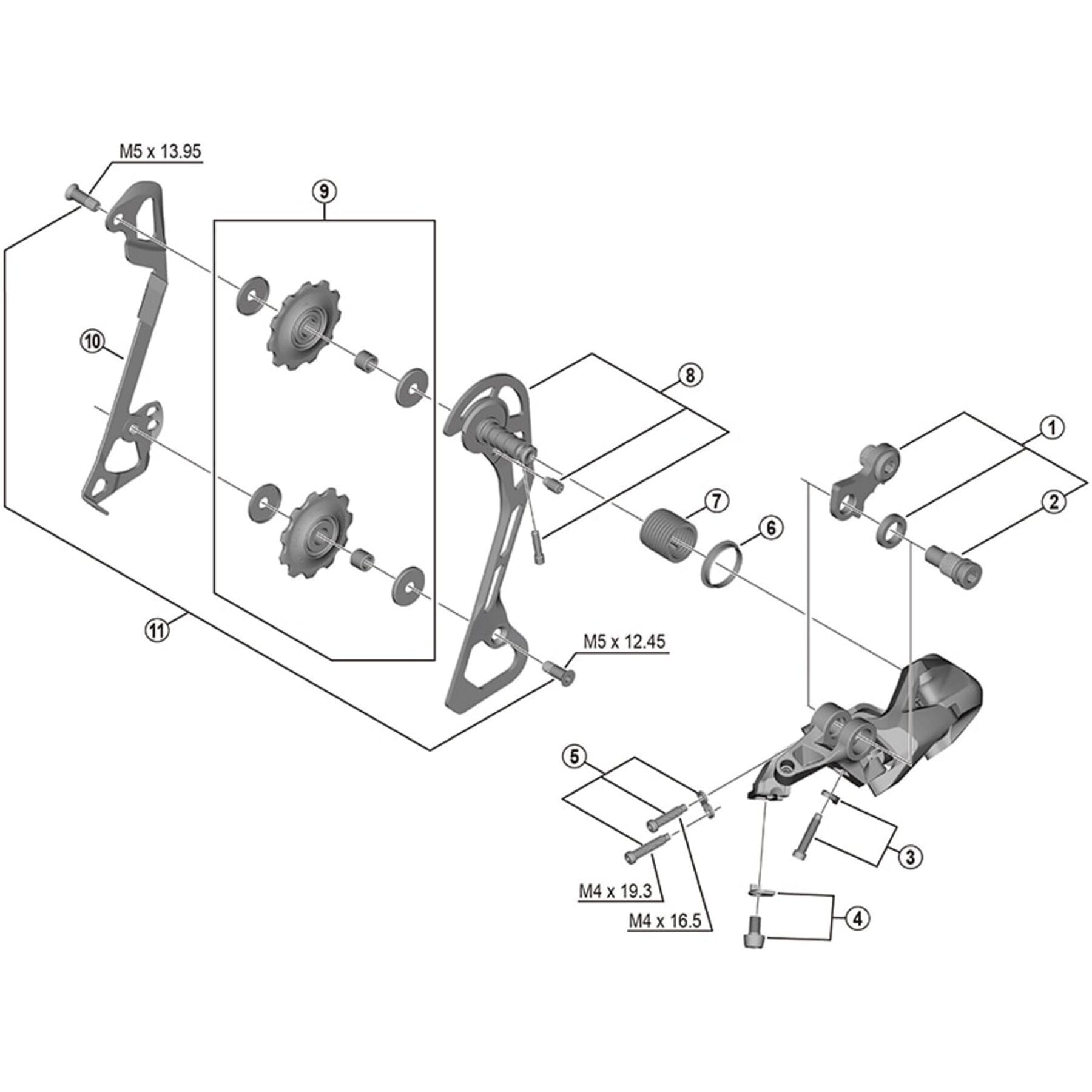 Shimano Spares RD-T6000 outer plate assembly