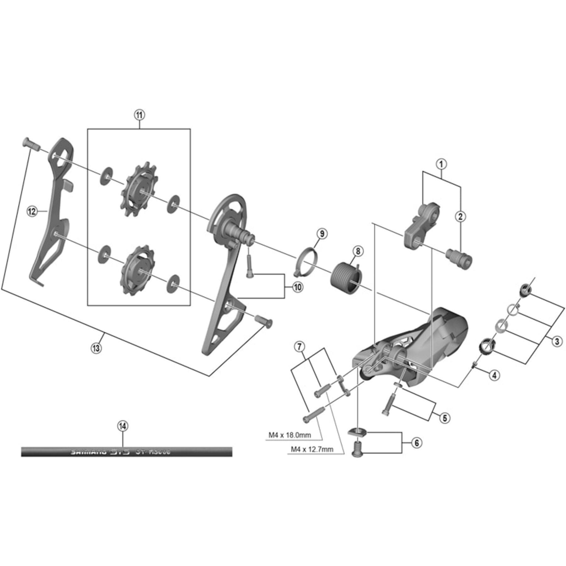 Shimano Spares RD-R8000 outer plate and fixing bolt