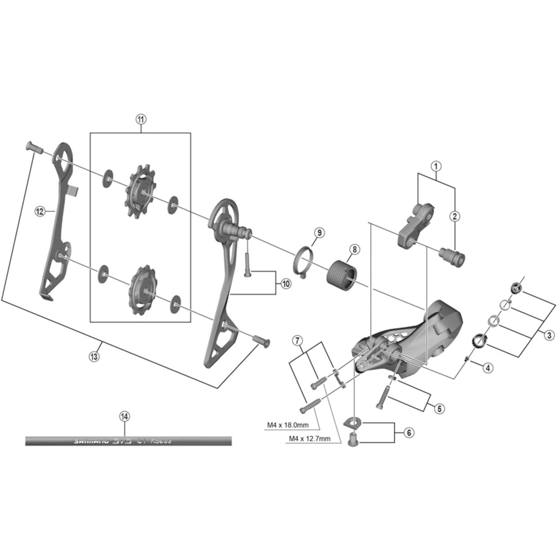 Shimano Spares RD-R8000 outer plate and fixing bolt