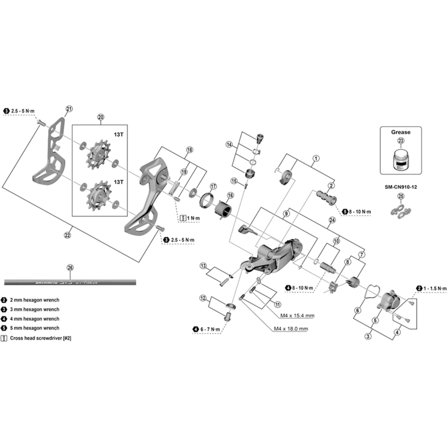 Shimano Spares RD-M9100-GS stabilizer kit unit