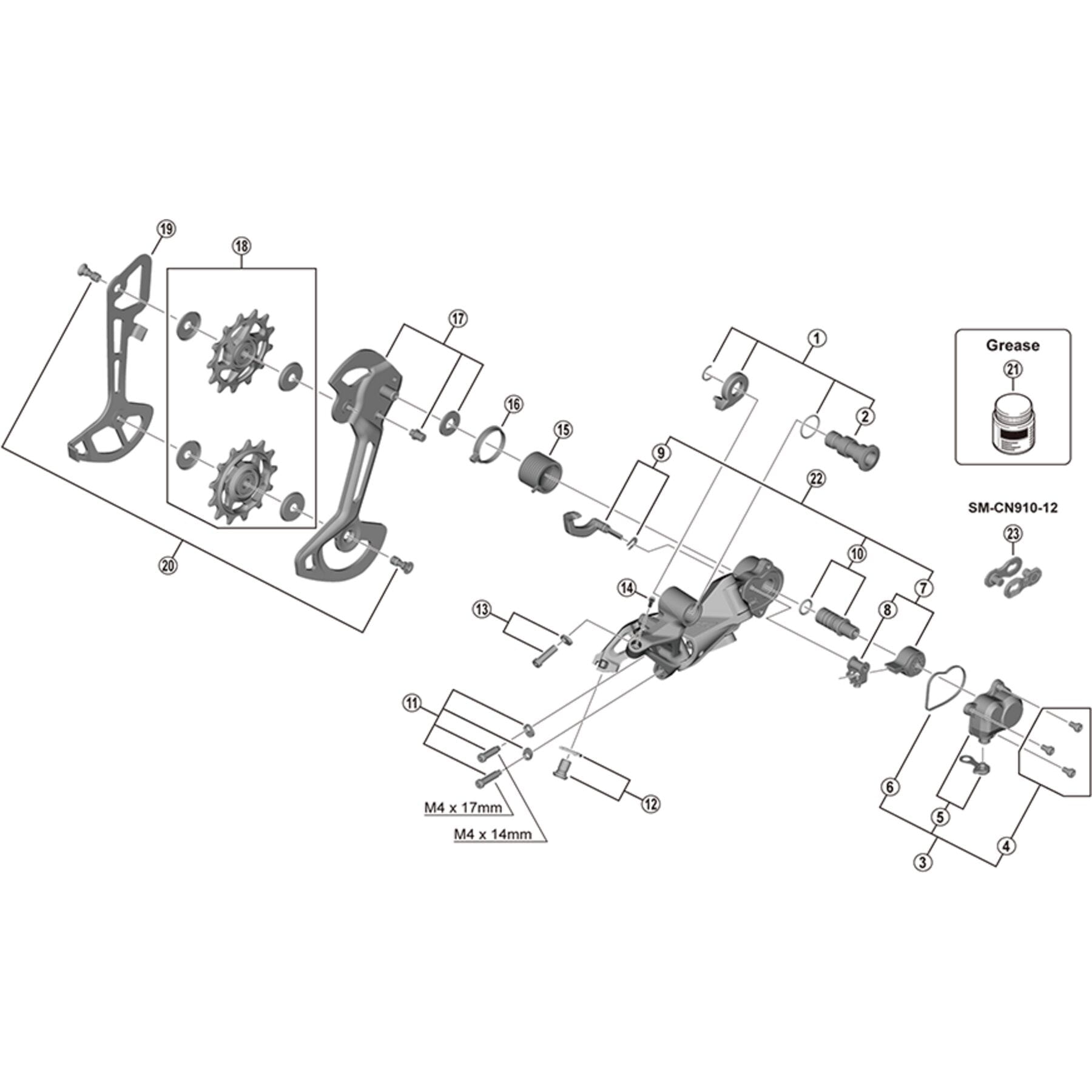 Shimano Spares RD-M9120 switch lever and fixing plate