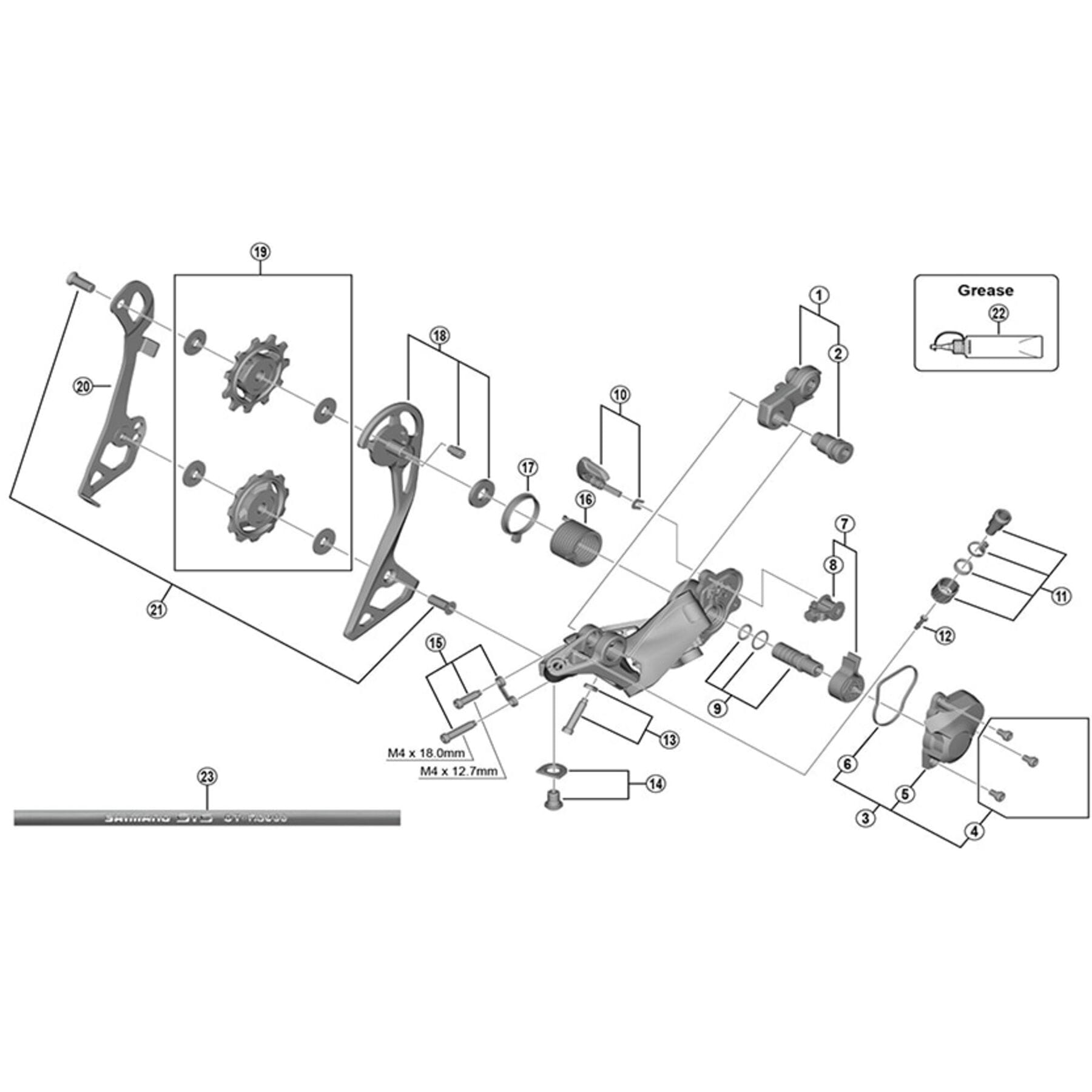 Shimano Spares RD-RX800 P-axle unit