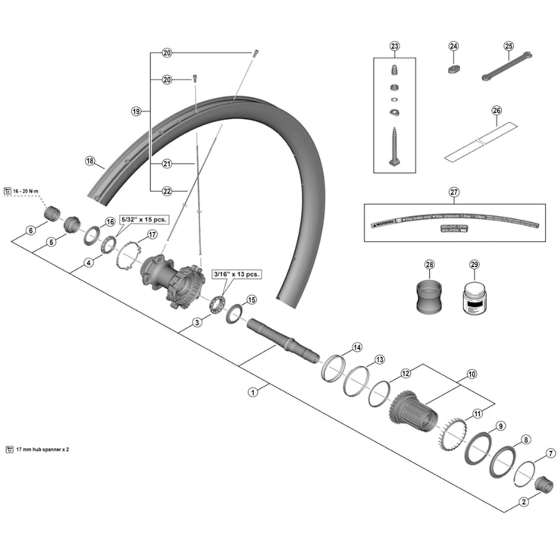 Shimano Spares WH-R9200-C50-TU-R stop ring