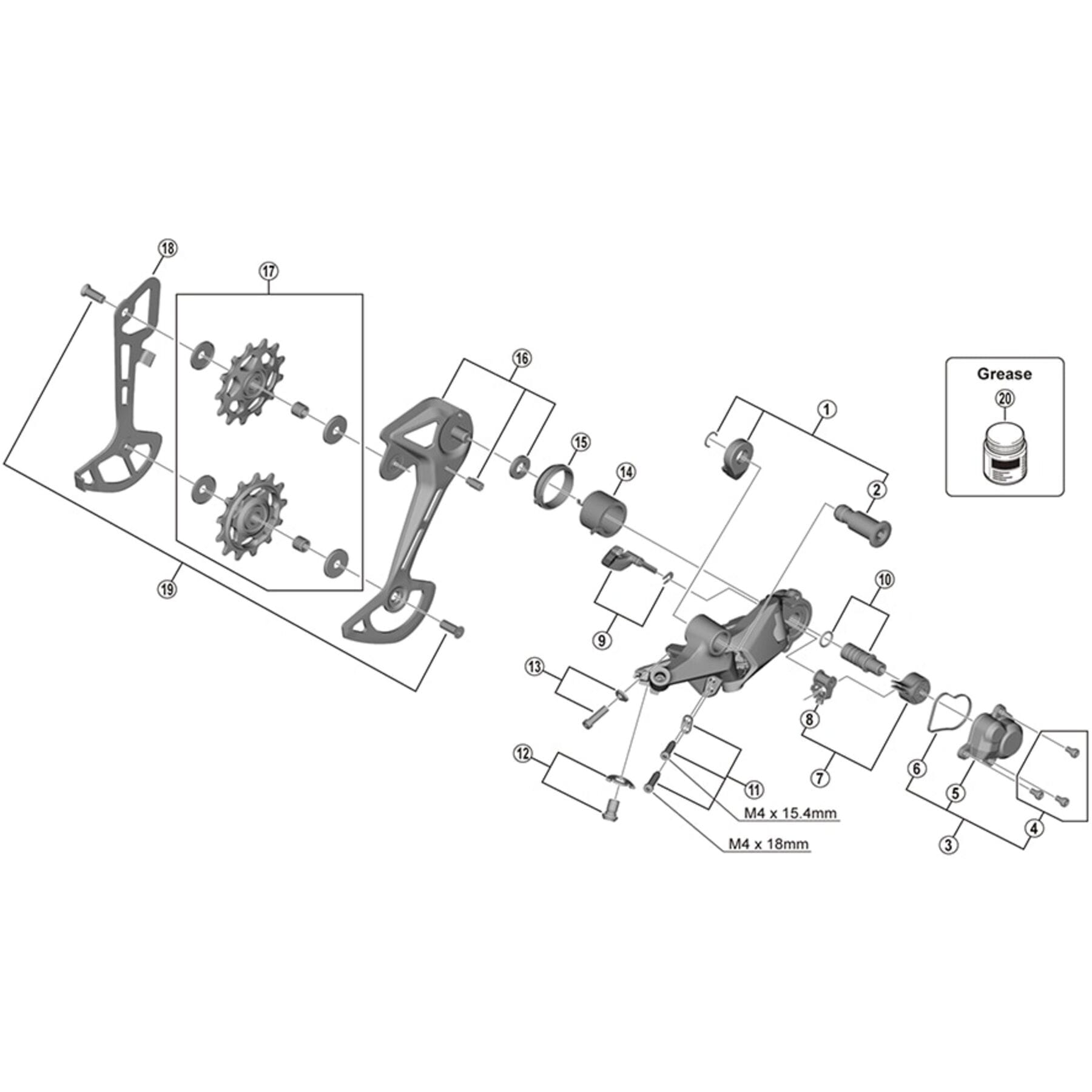 Shimano Spares RD-M5100 outer plate assembly