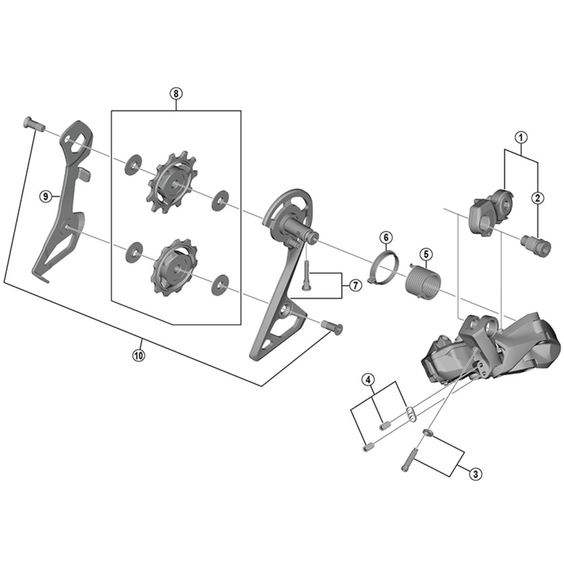 Shimano Spares RD-R8050 end adjusting bolt and plate