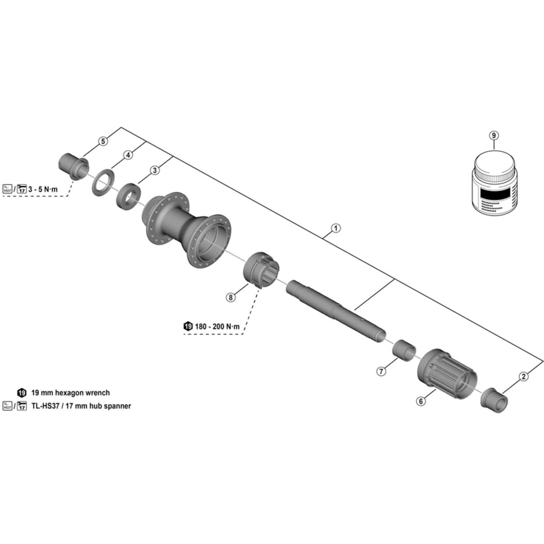 Shimano Spares FH-MT410 right hand cap unit
