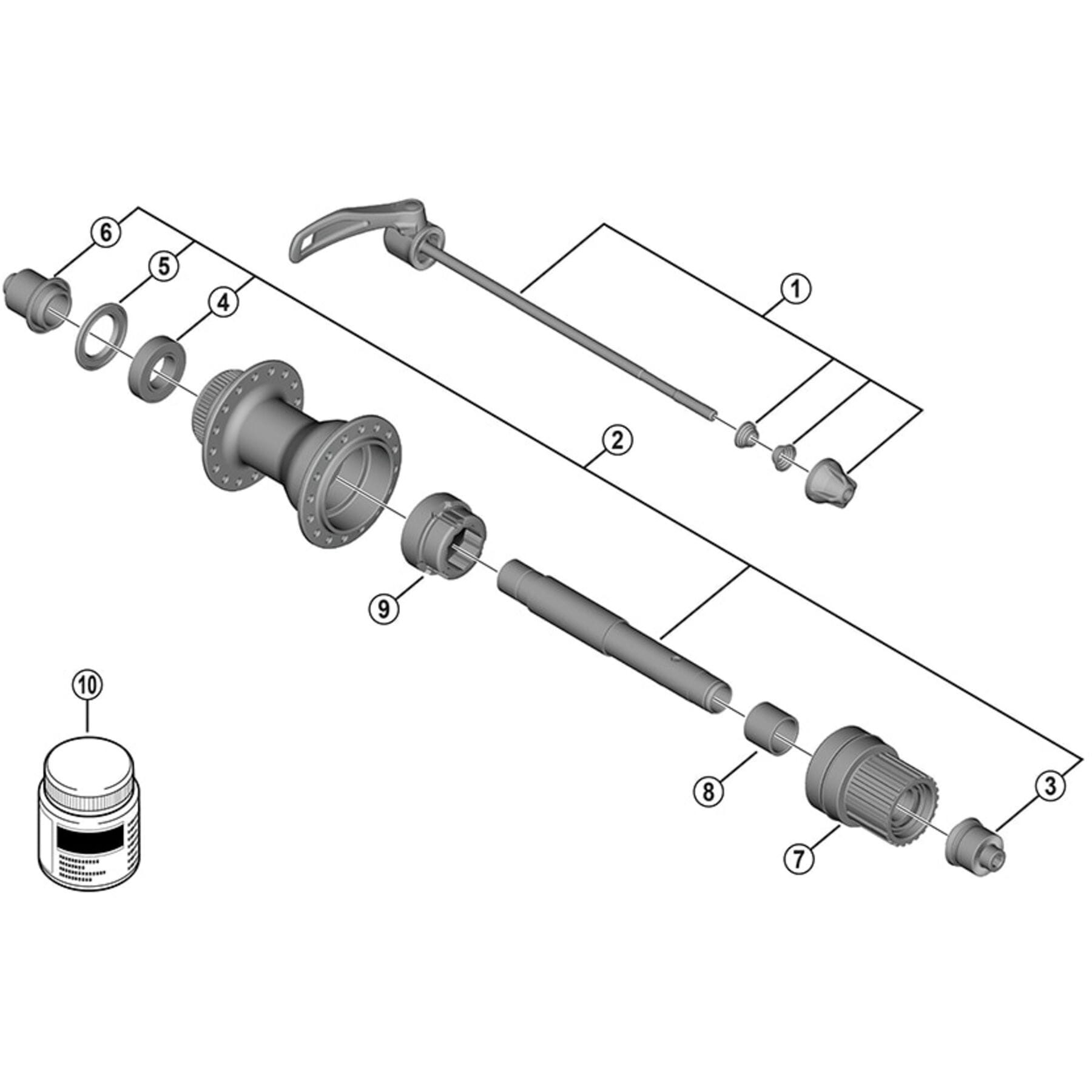 Shimano Spares FH-MT401 right hand cap unit