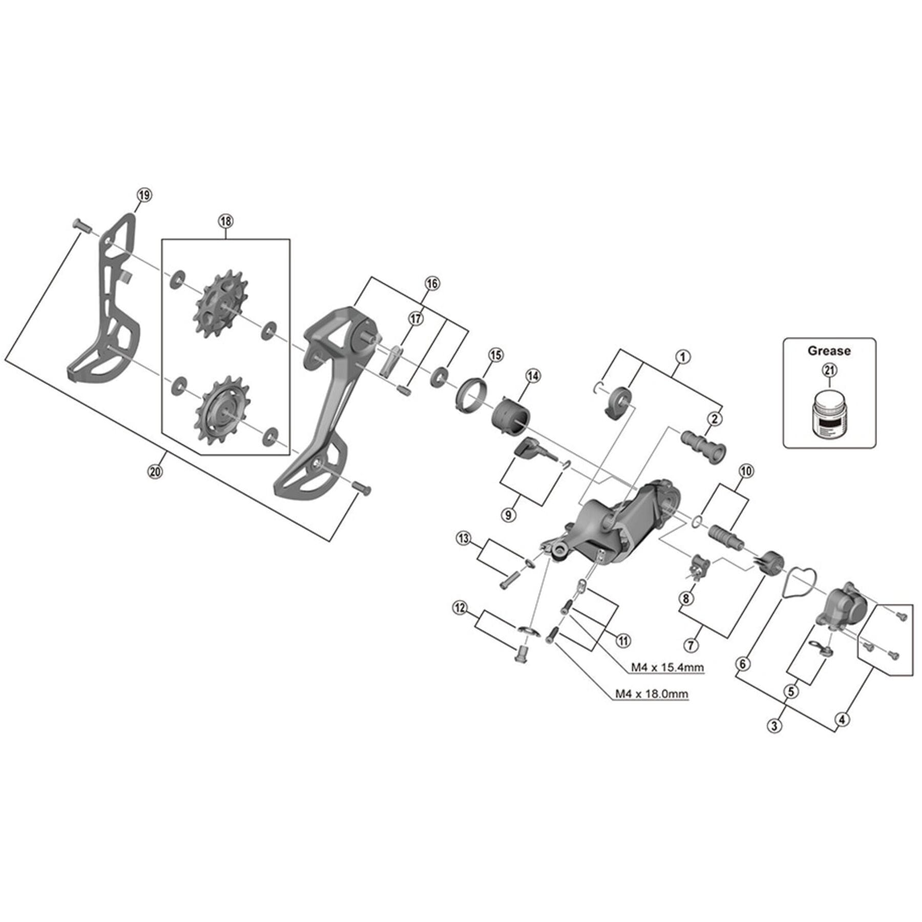 Shimano Spares RD-M8130-SGS outer plate assembly