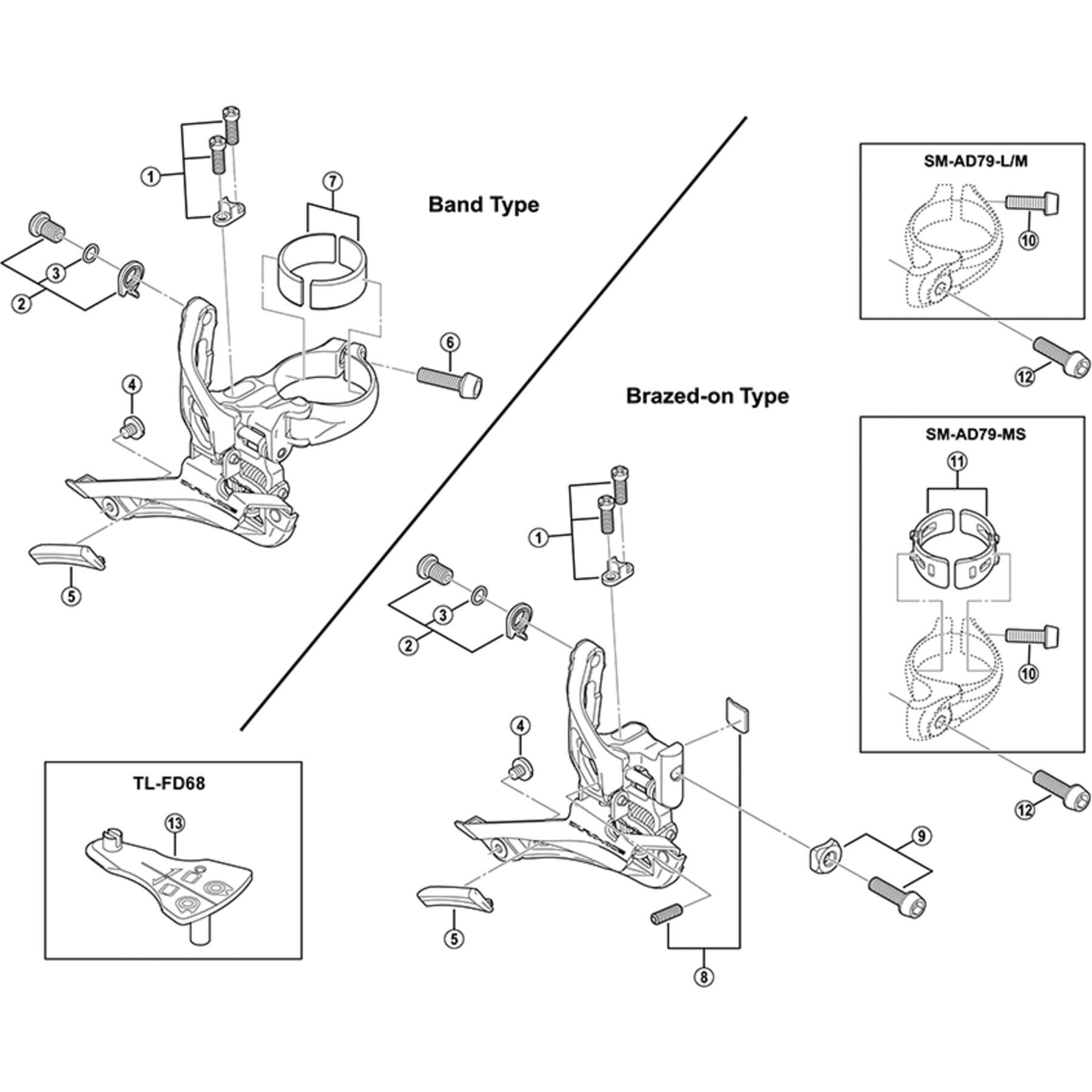 Shimano Spares FD-9000 cable fixing bolt unit